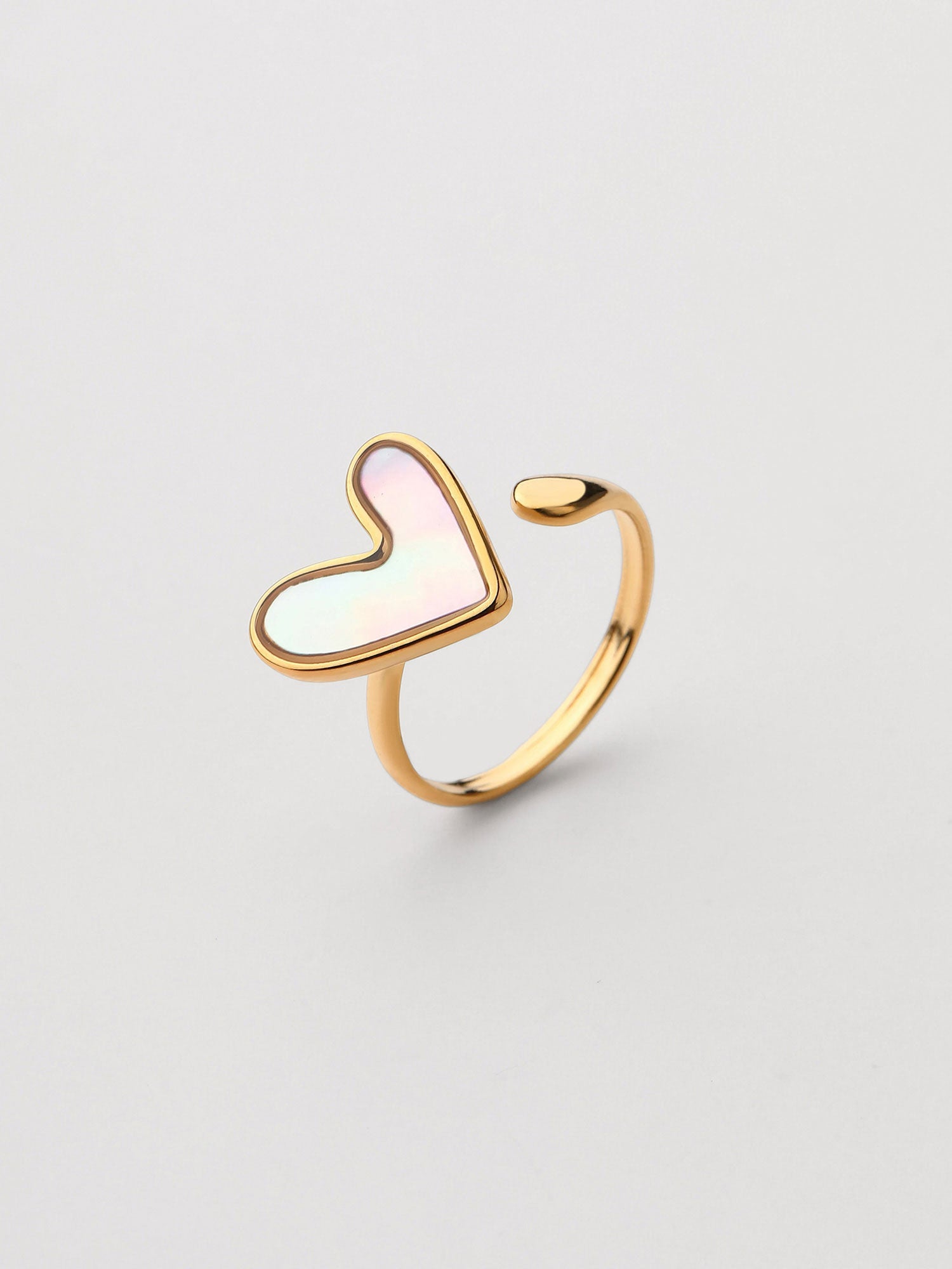 Anillo Osira Ajustable Nácar Dorado