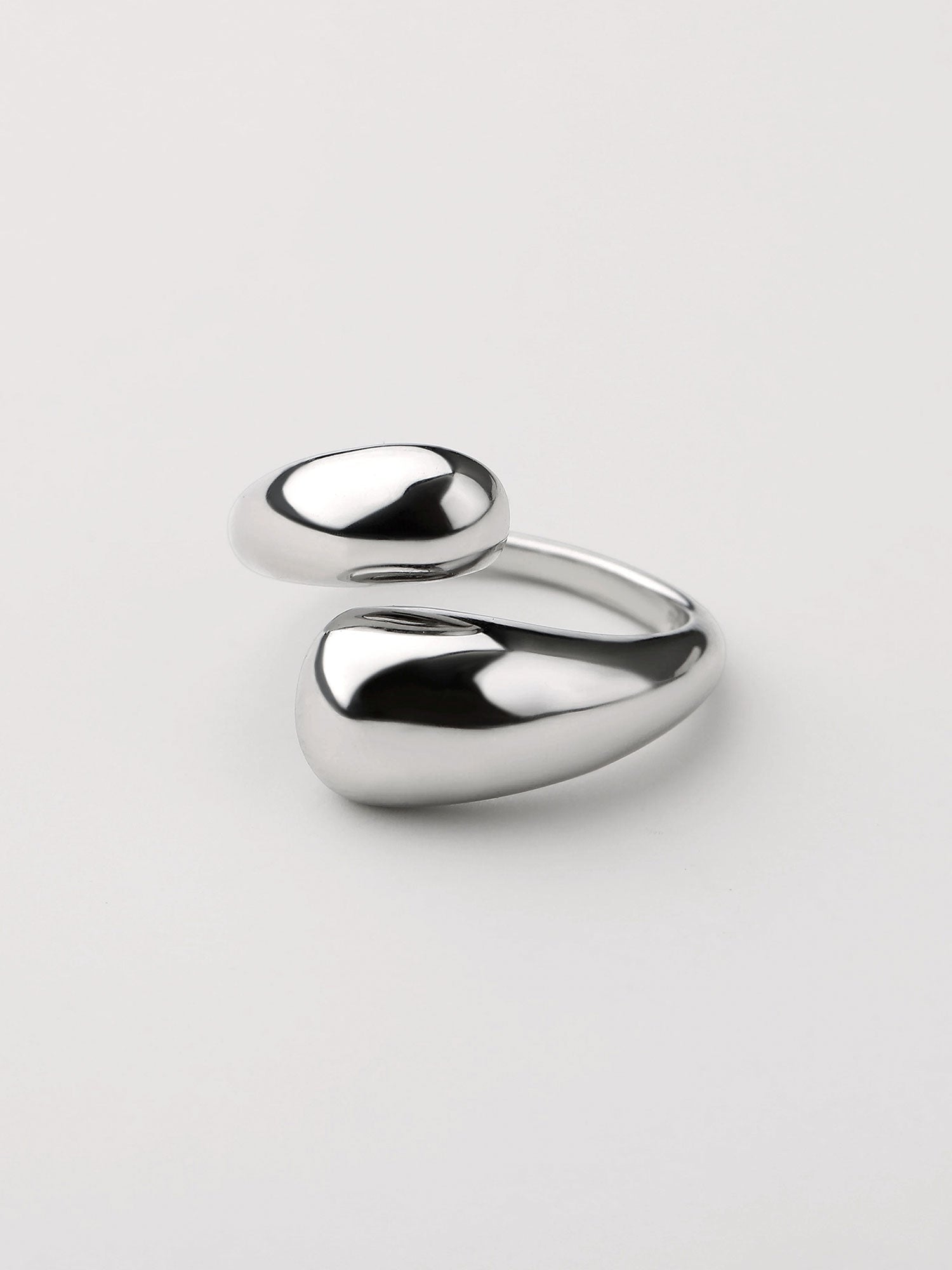 Anillo forma de gota Kora Plateado