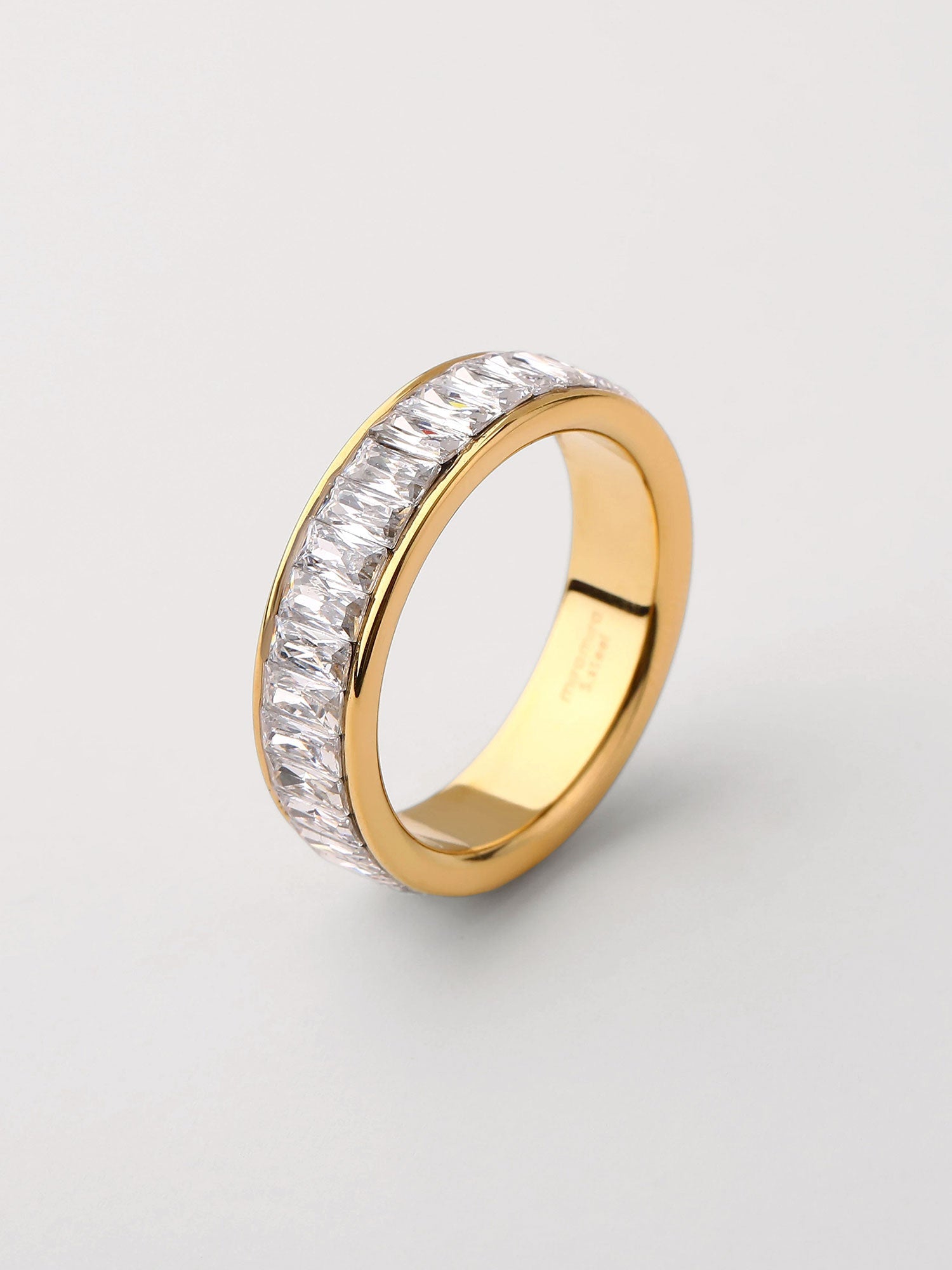 Anillo eternity zirconias Dorado