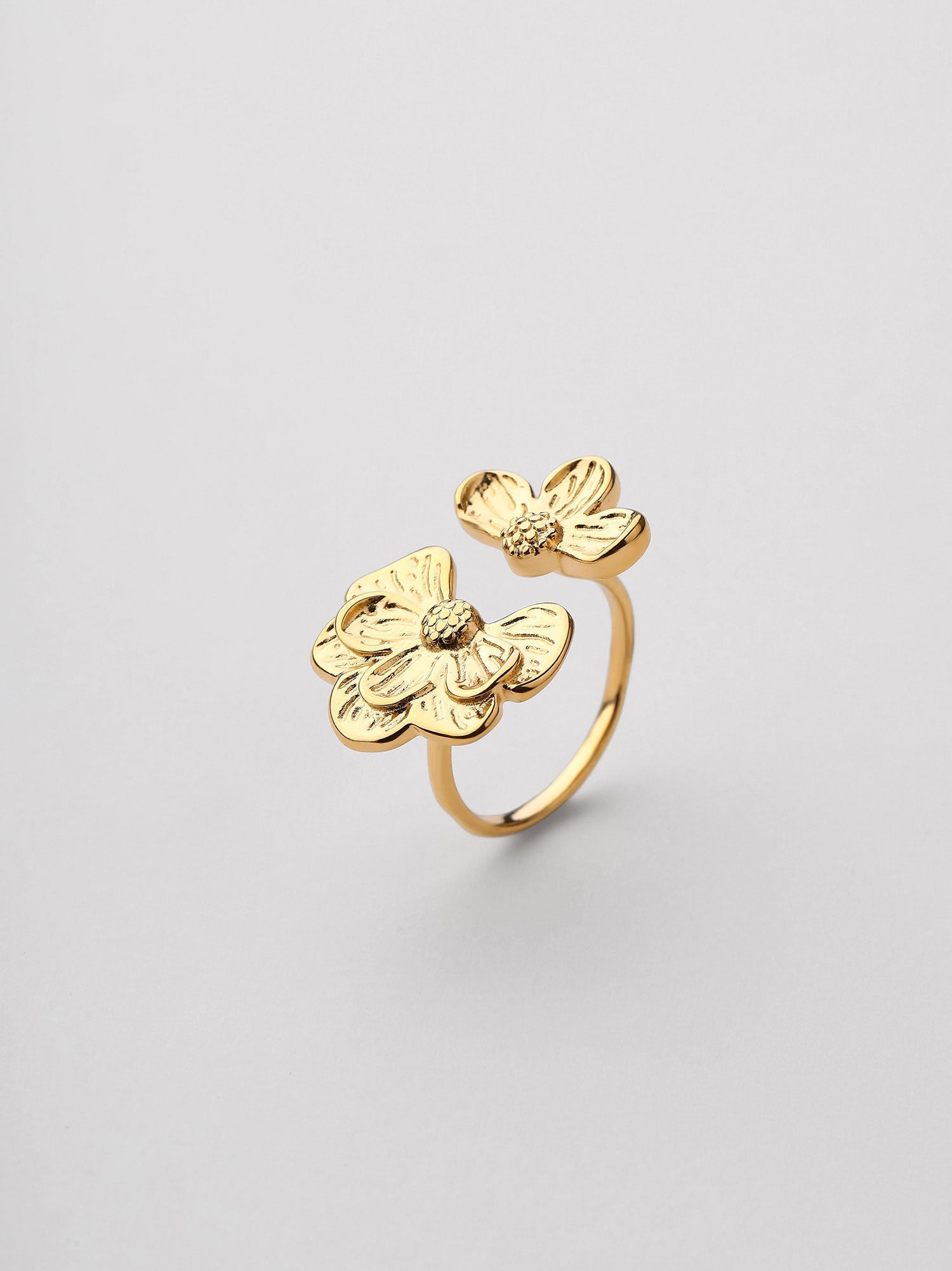 Anillo Ajustable Raelia Dorado Minimal Sofisticado