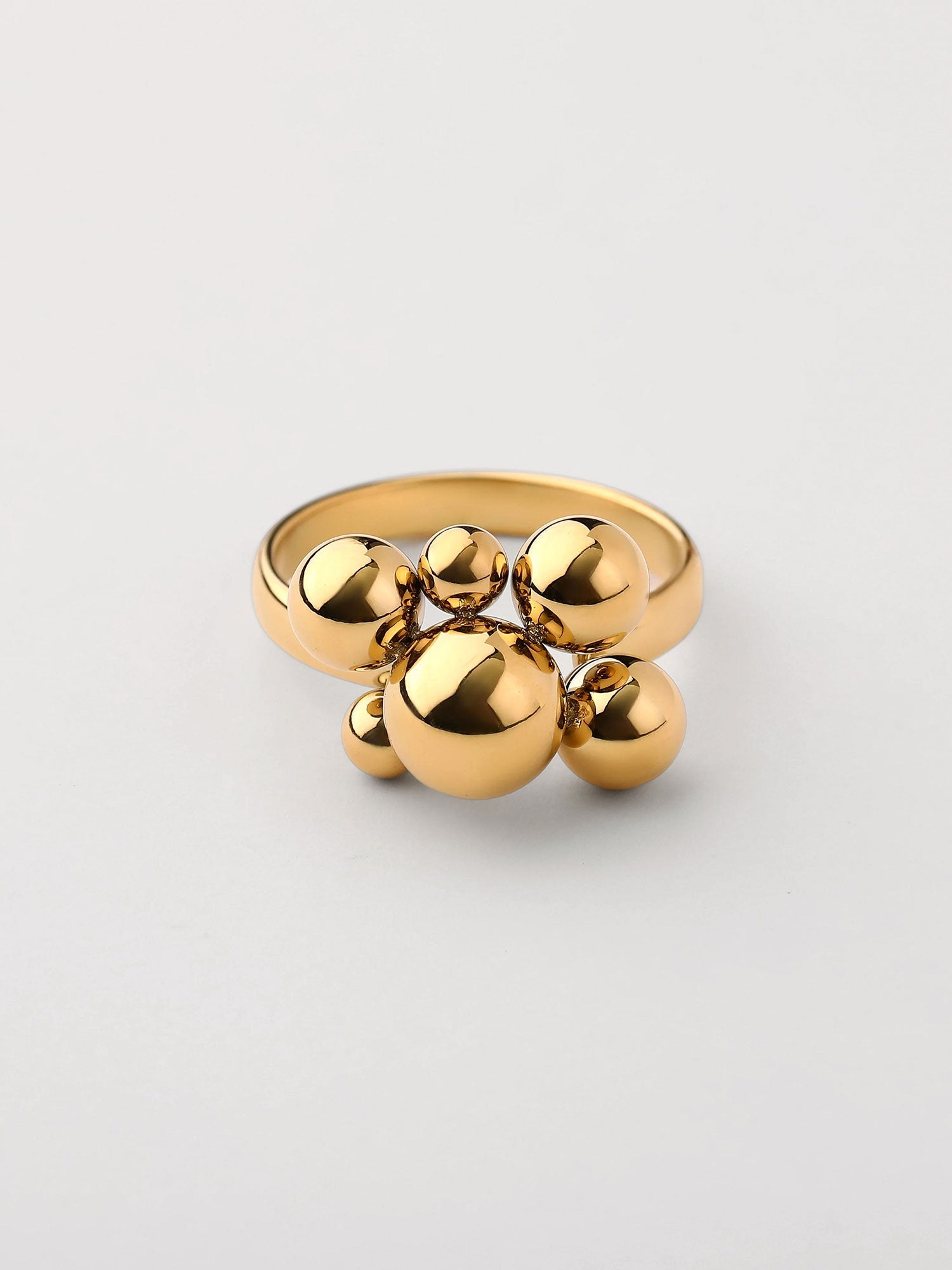 Anillo con bolas Dorado