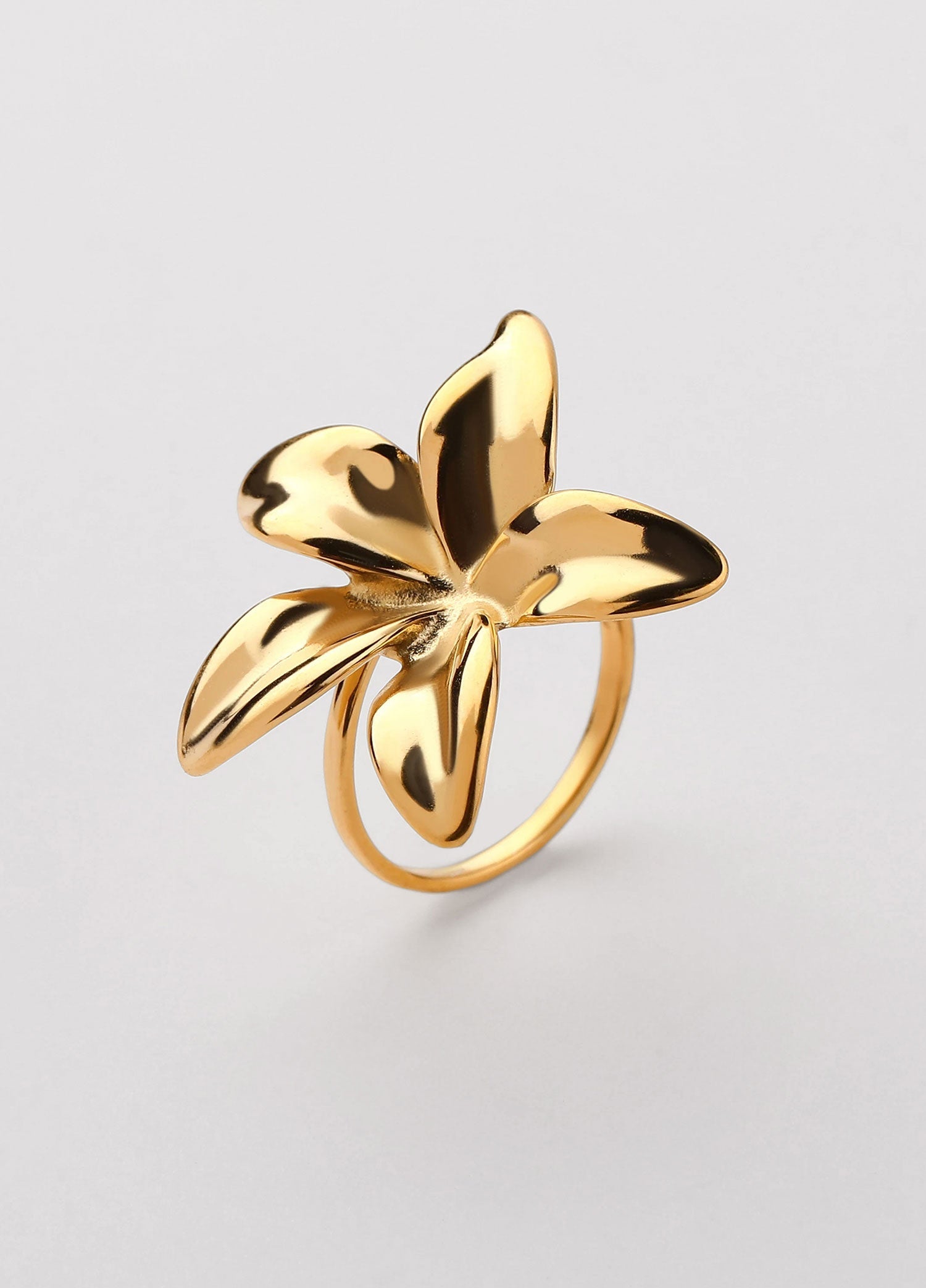 Anillo flores Dorado