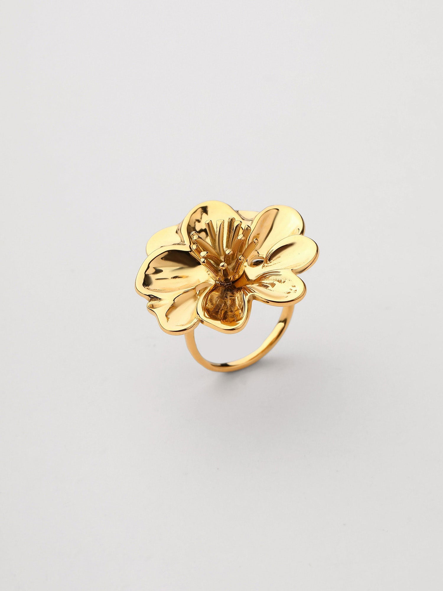 Anillo Lunara Ajustable Dorado Elegante