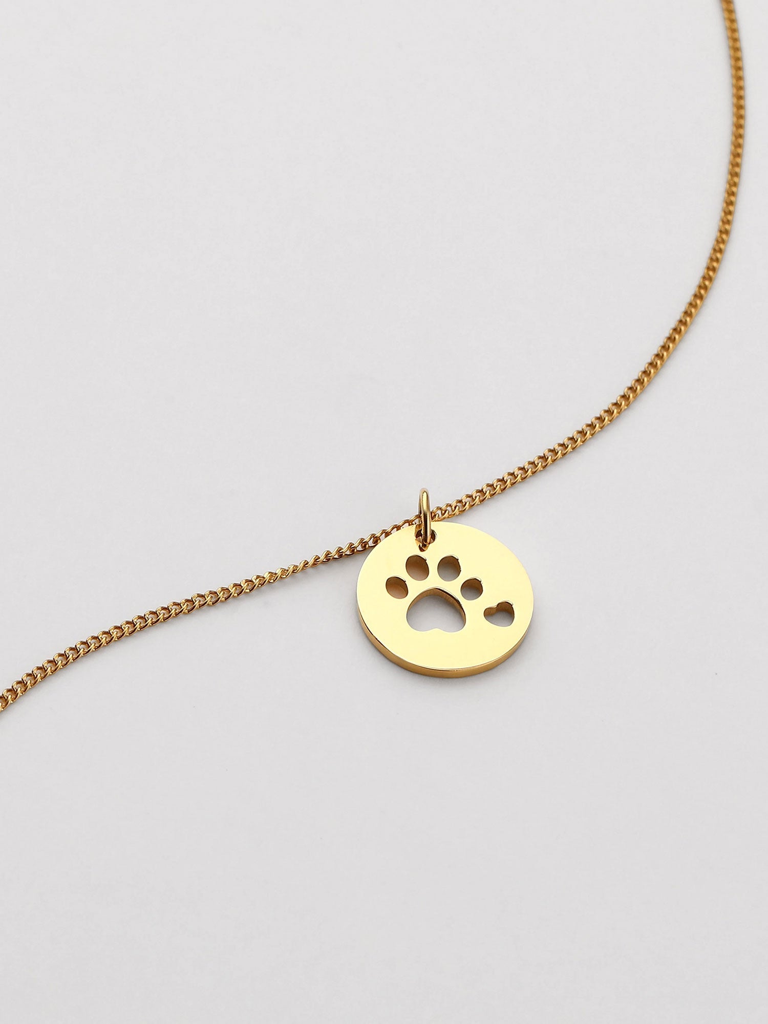 Collar huella de perro Dorado