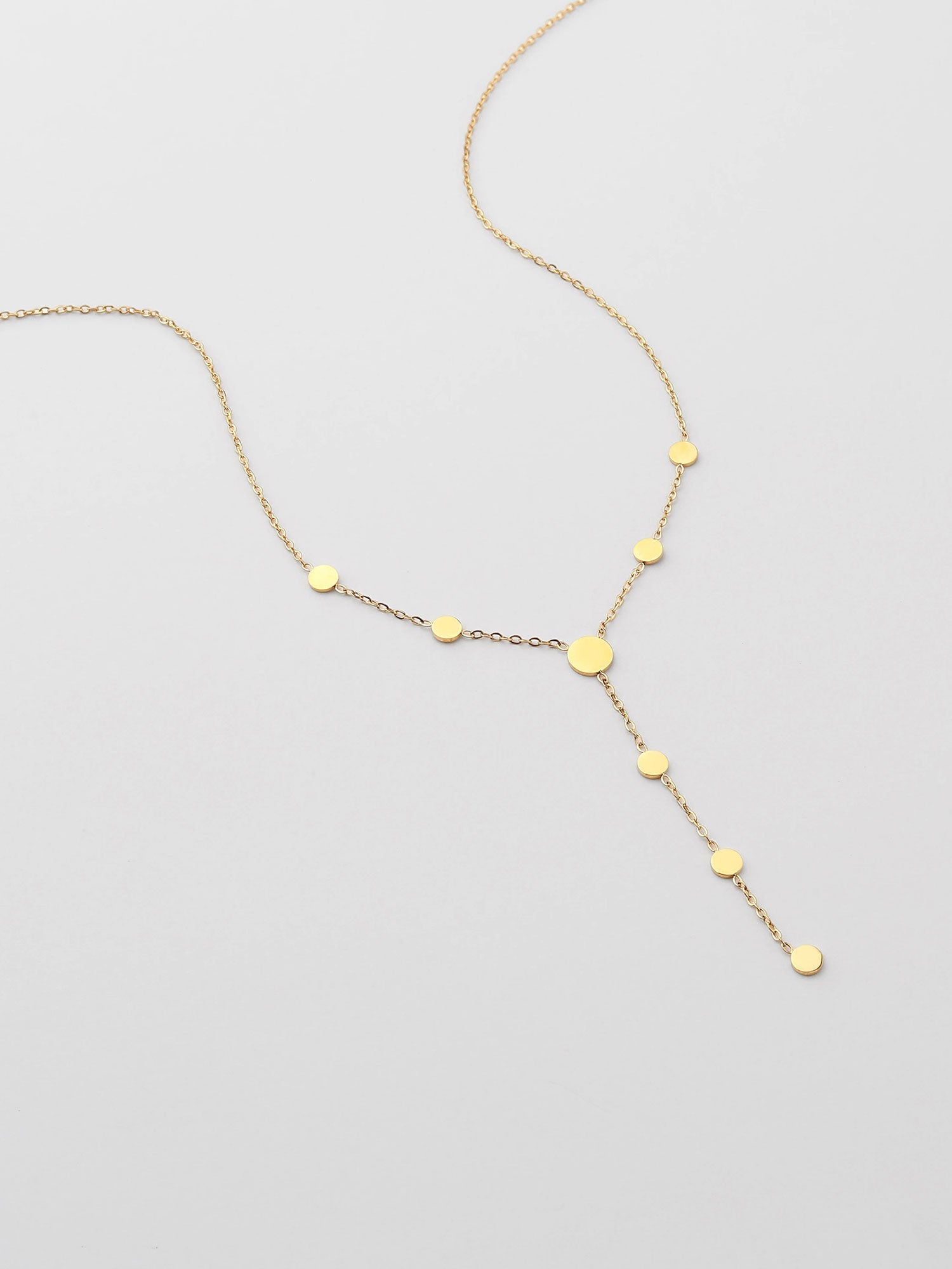 Collar largo acero inoxidable Dorado