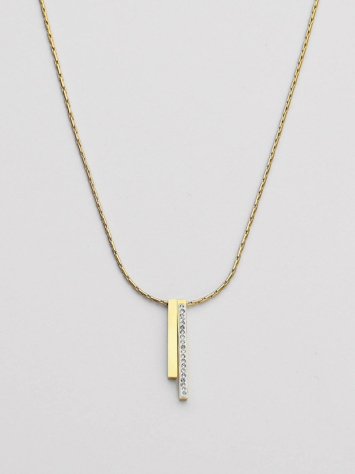 Collar Ivorya Zirconias Dorado Minimal
