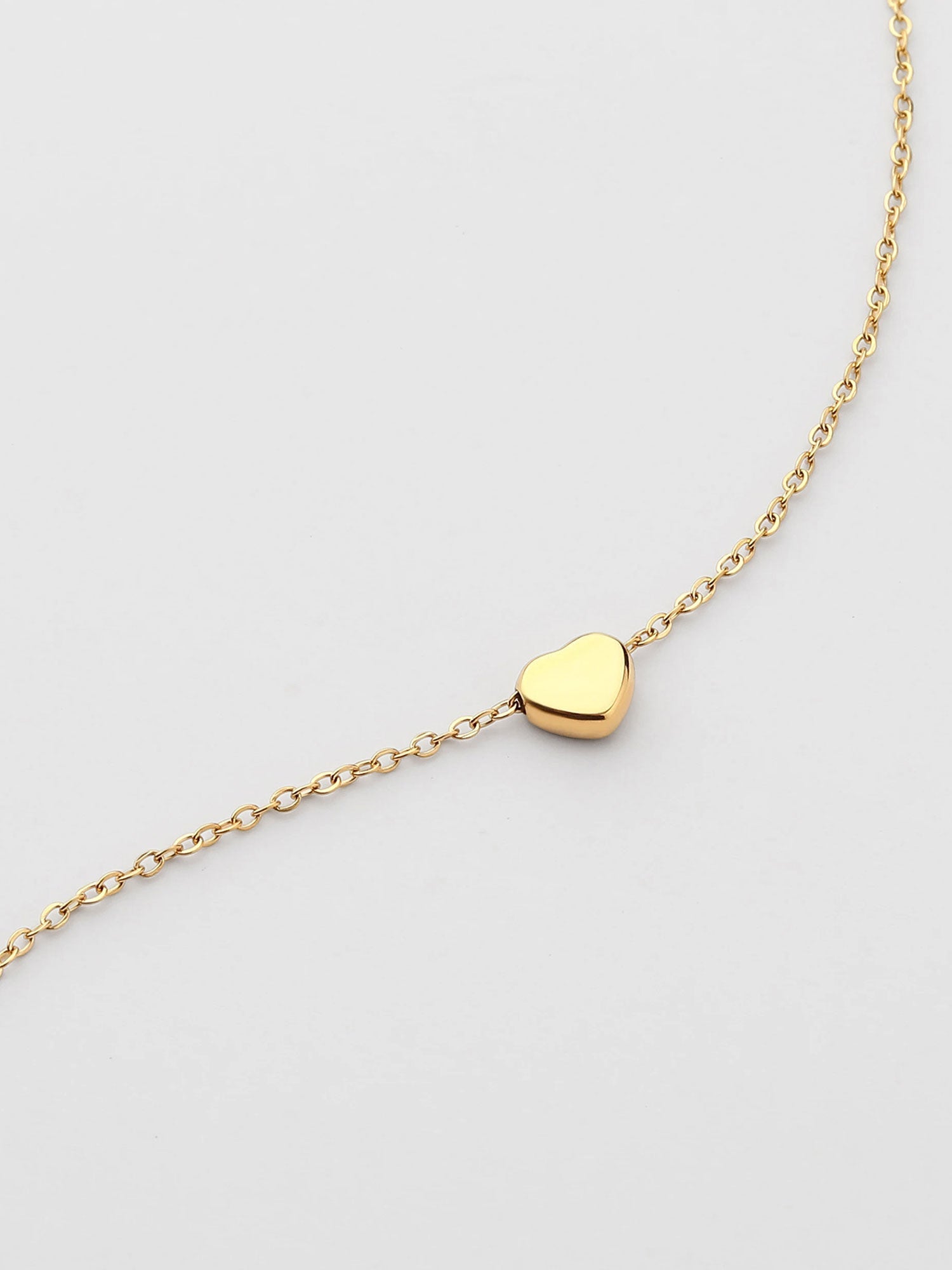 Collar con corazón Dorado