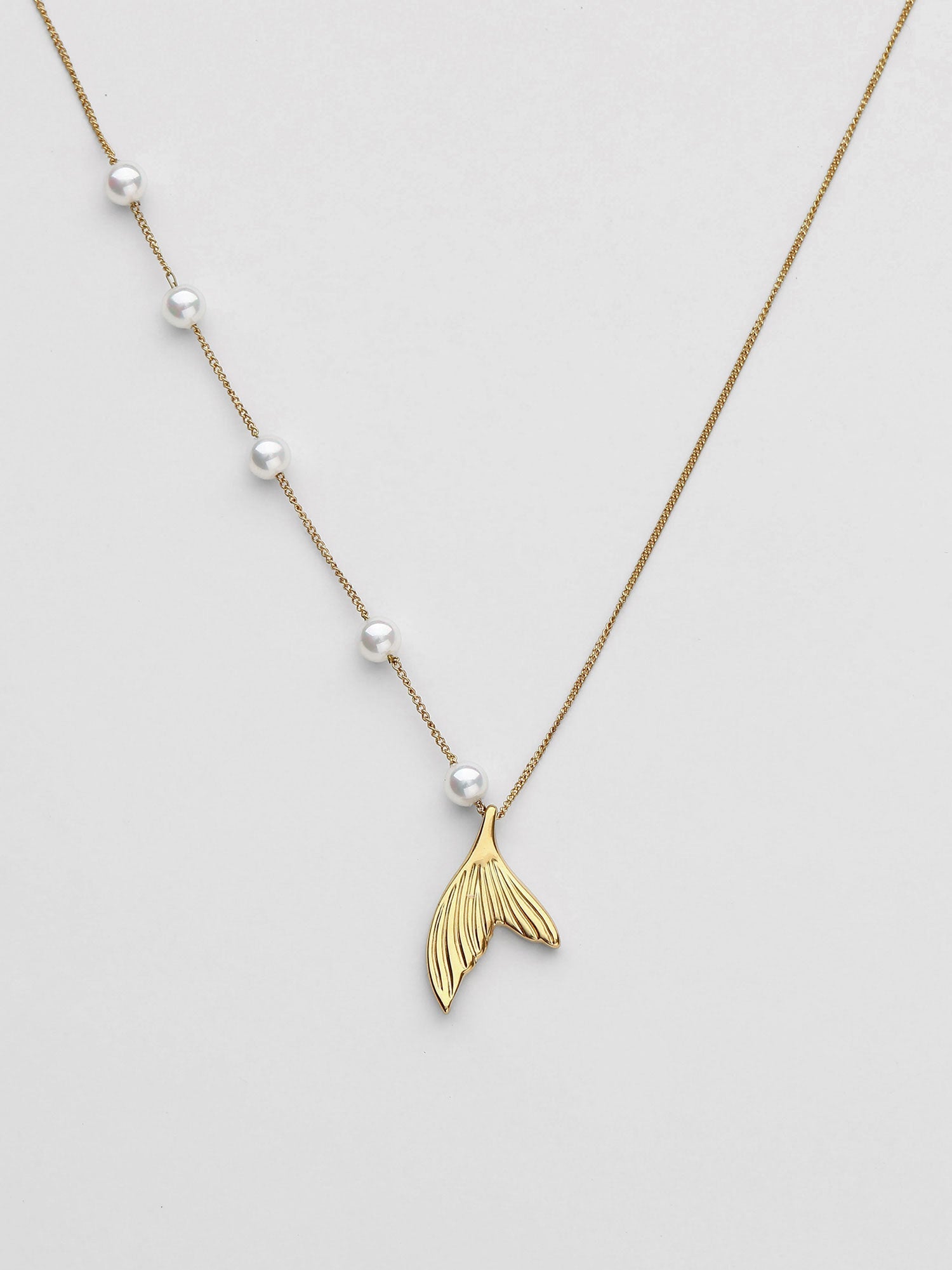 Collar Calyx Perlas Dorado Colgante