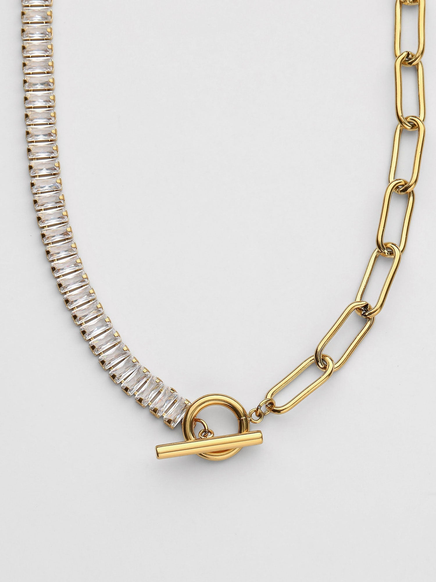 Collar Fiorella Cadena Zirconias Dorado
