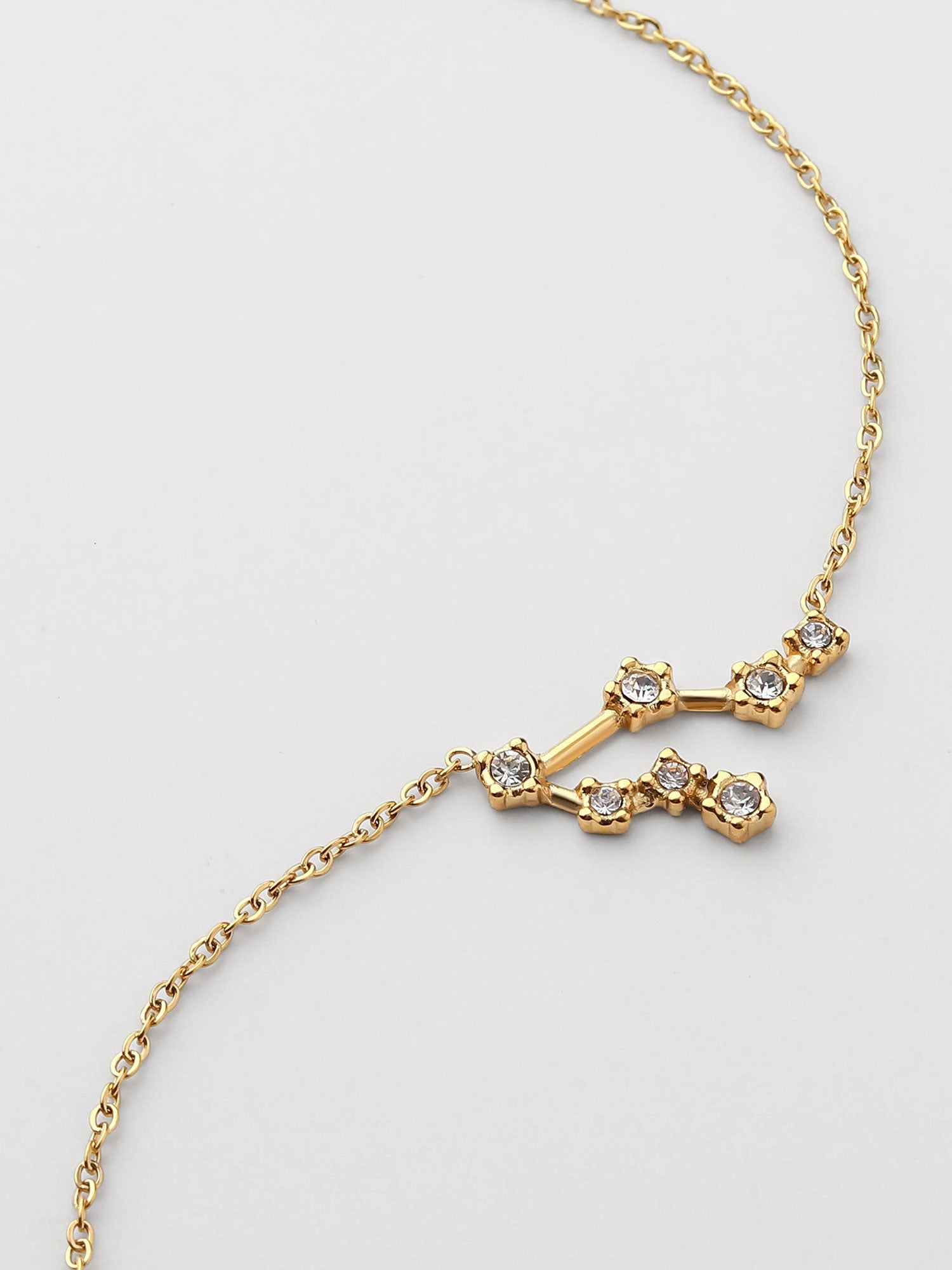 Collar Géminis Constelación Dorado con Zirconias