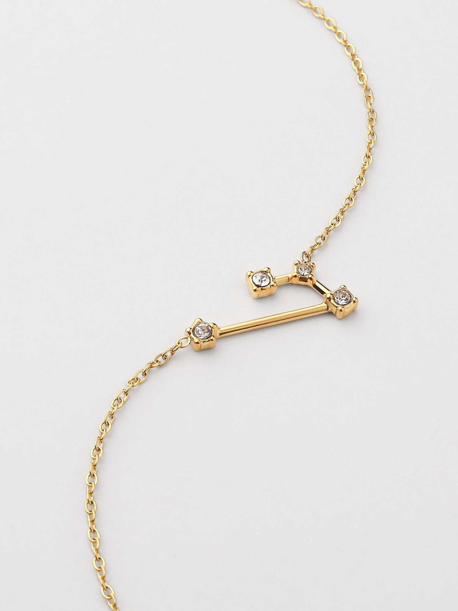 Collar Aries Constelación Dorado con Zirconias