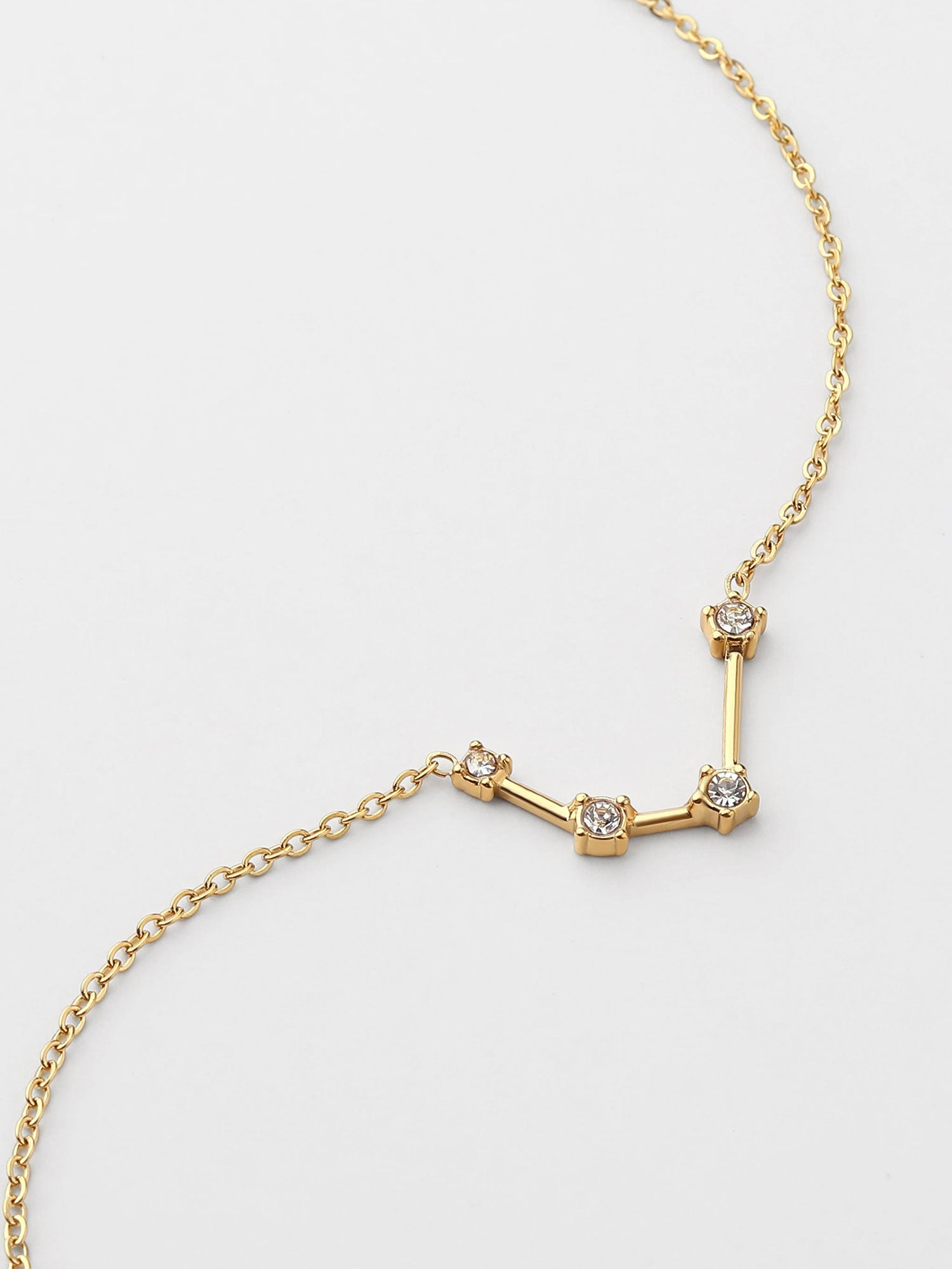 Collar Acuario Constelación Dorado con Zirconias