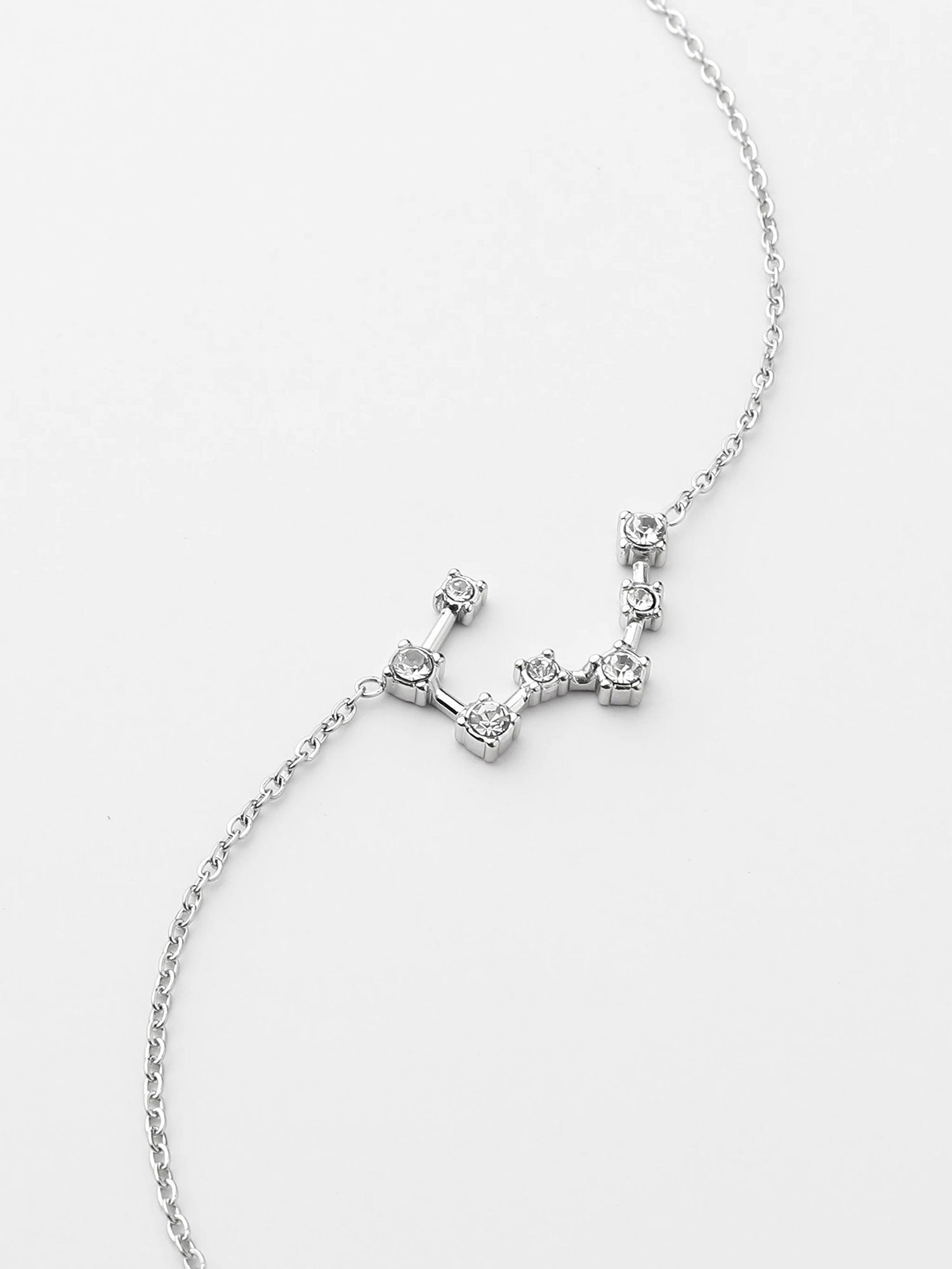 Collar Cáncer Constelación Plateado con Zirconias