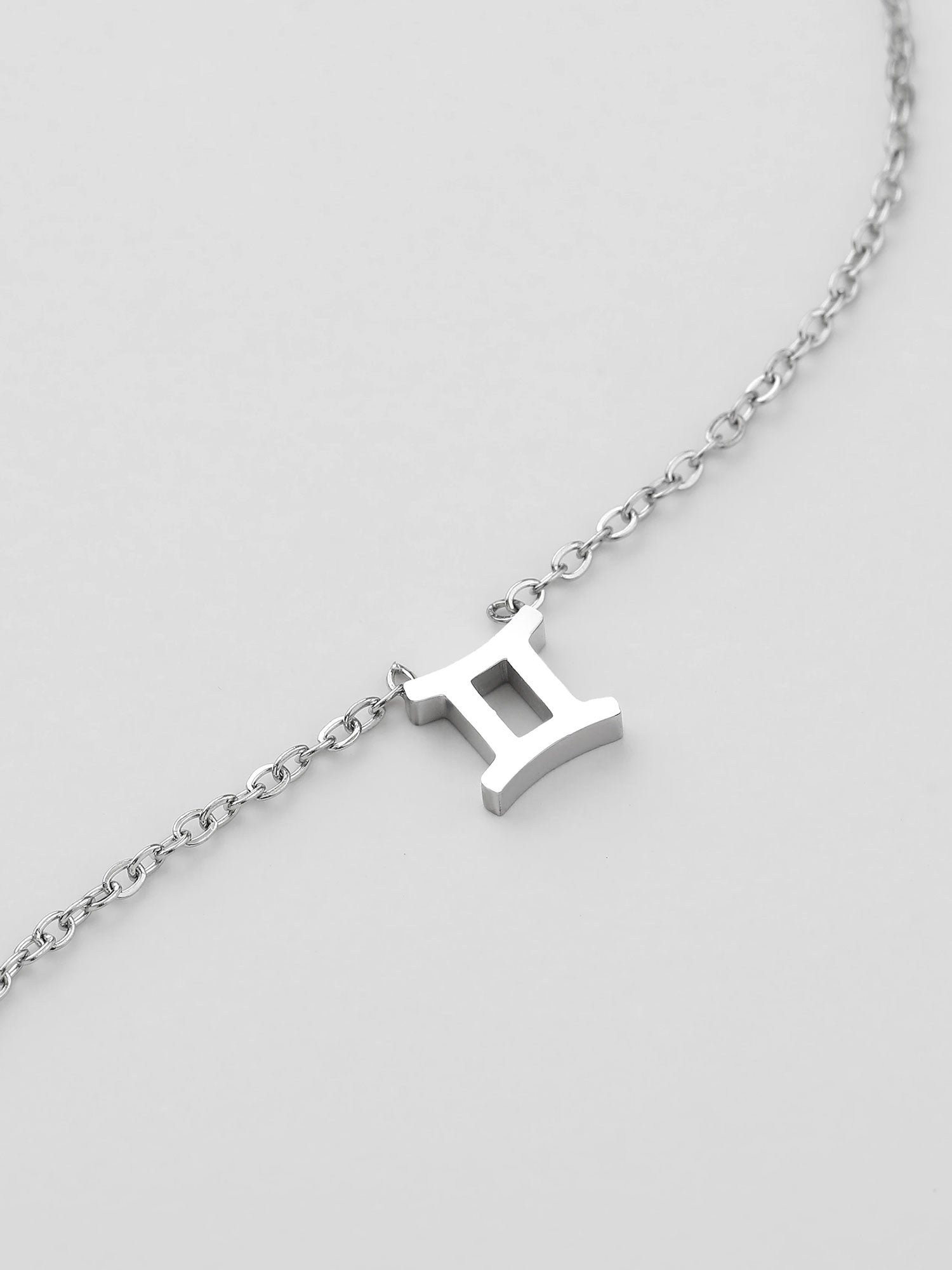 Collar Géminis Plateado