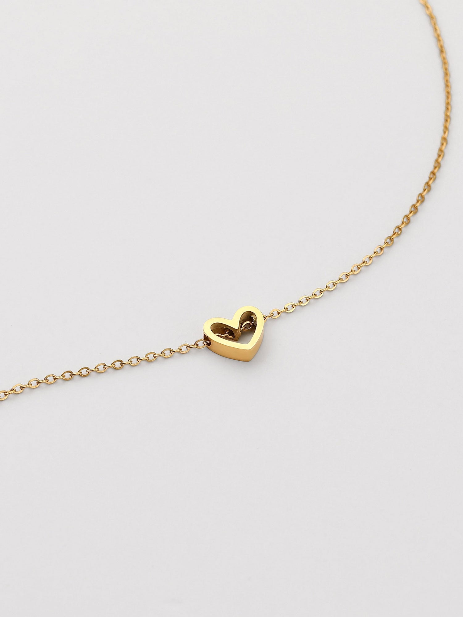 Collar colgante corazón Dorado