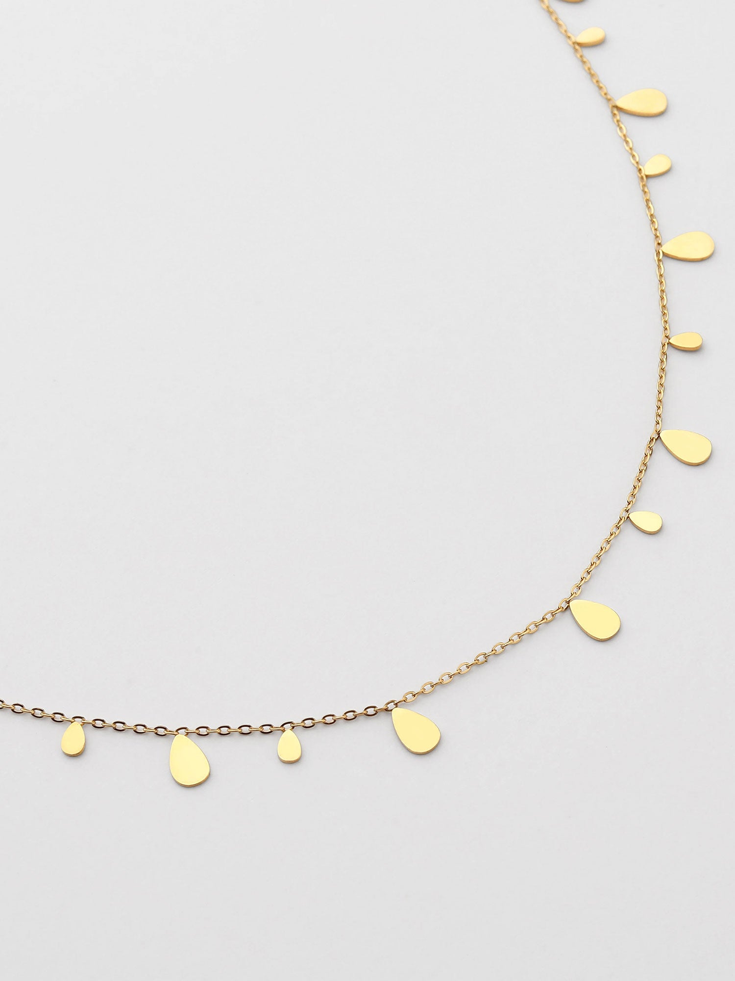 Collar Gotas Dorado Corto