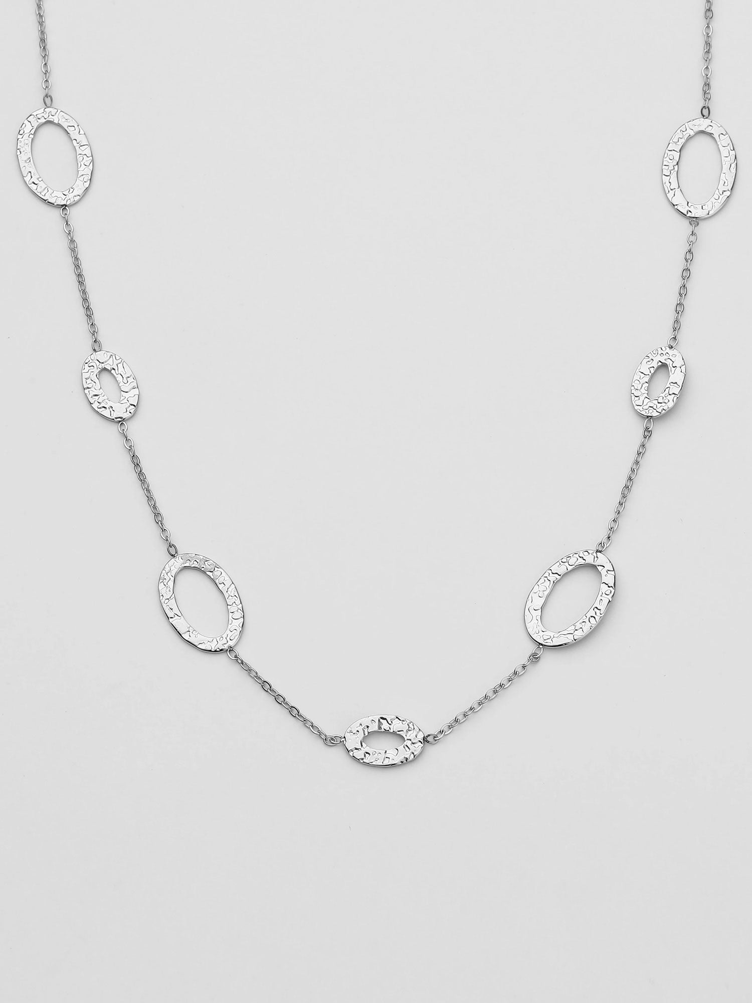 Collar Noma círculos plateado