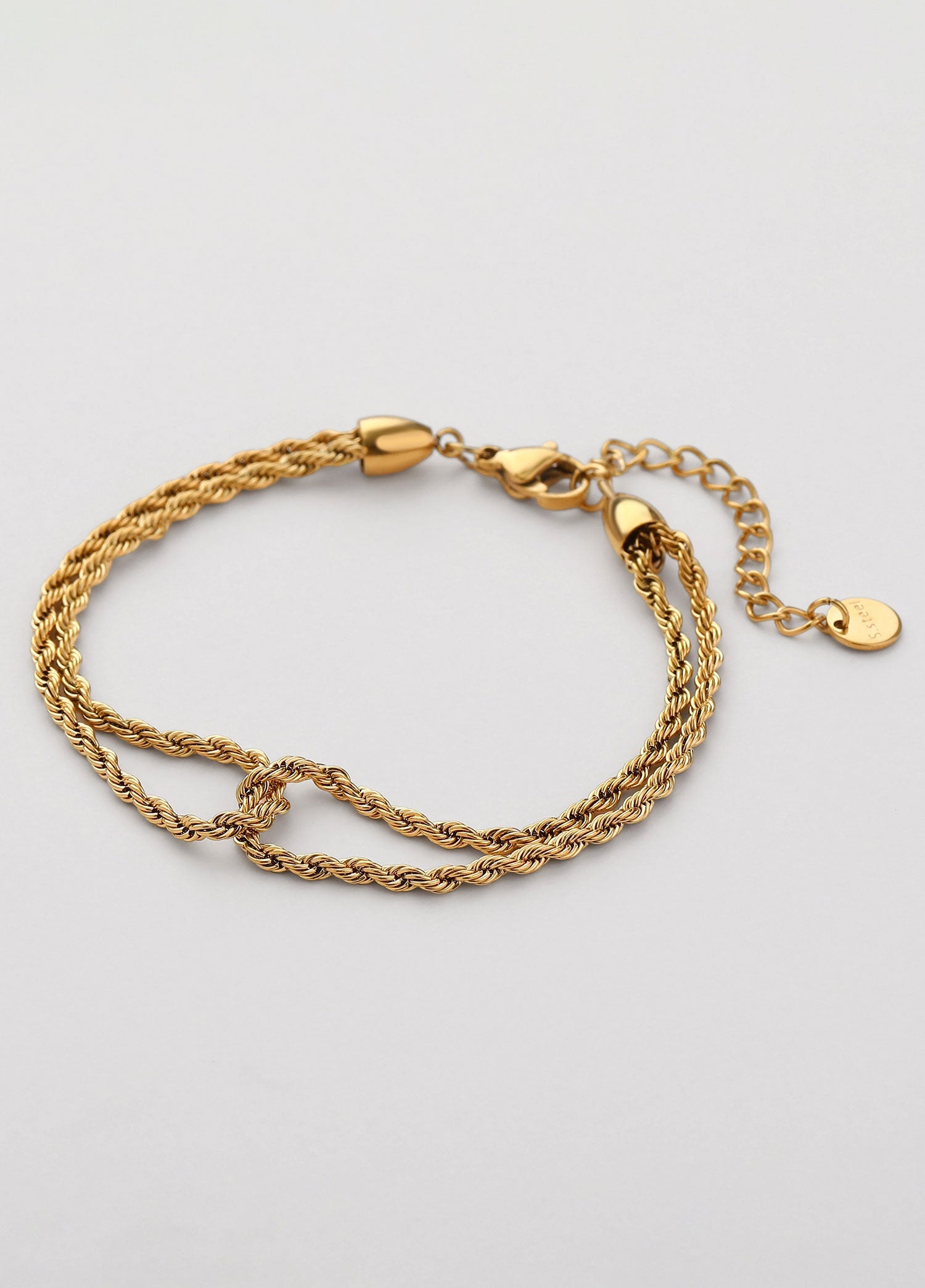 Pulsera doble simple dorada