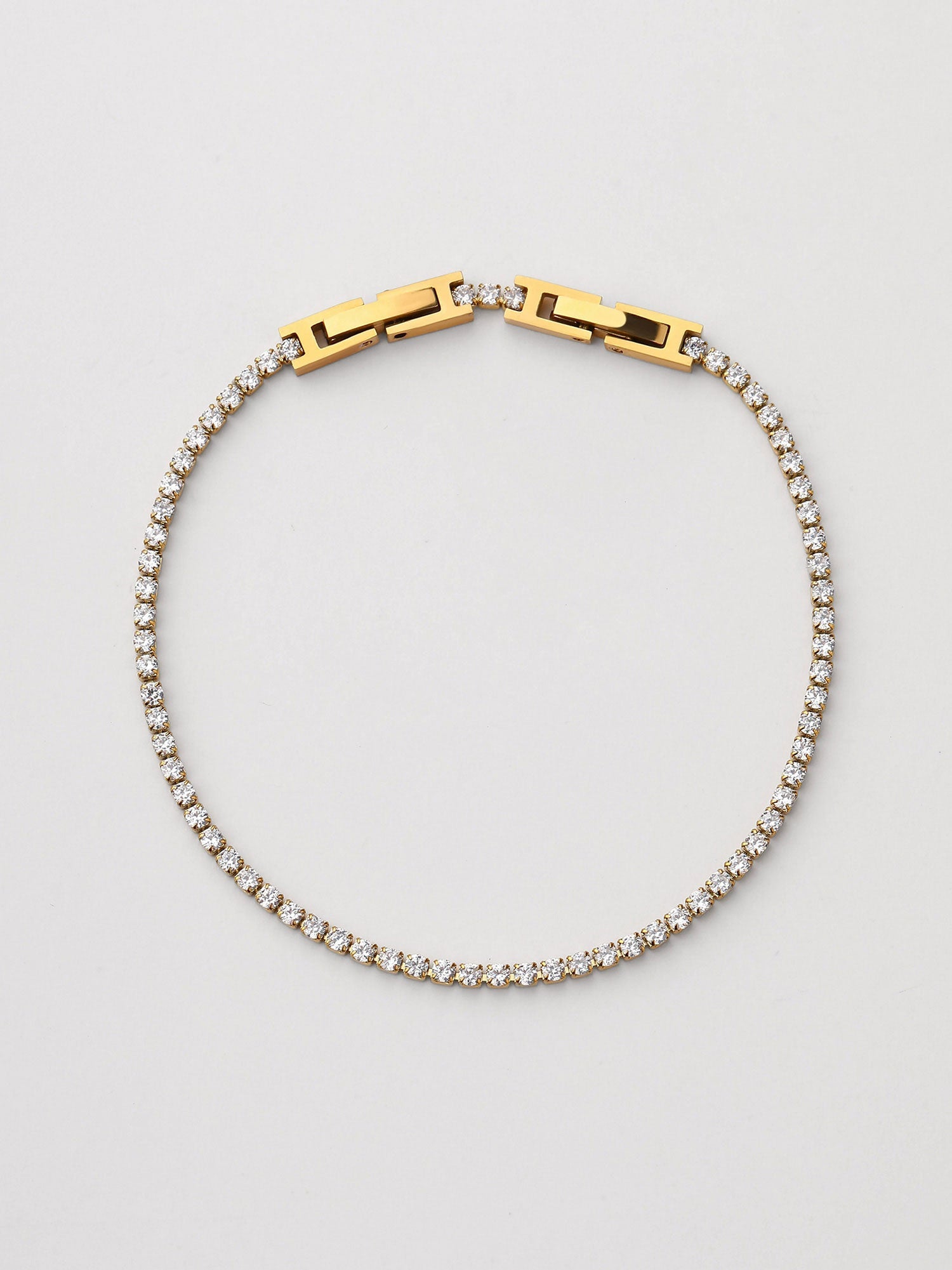Pulseras de cadena Zirconias Zinia Dorado