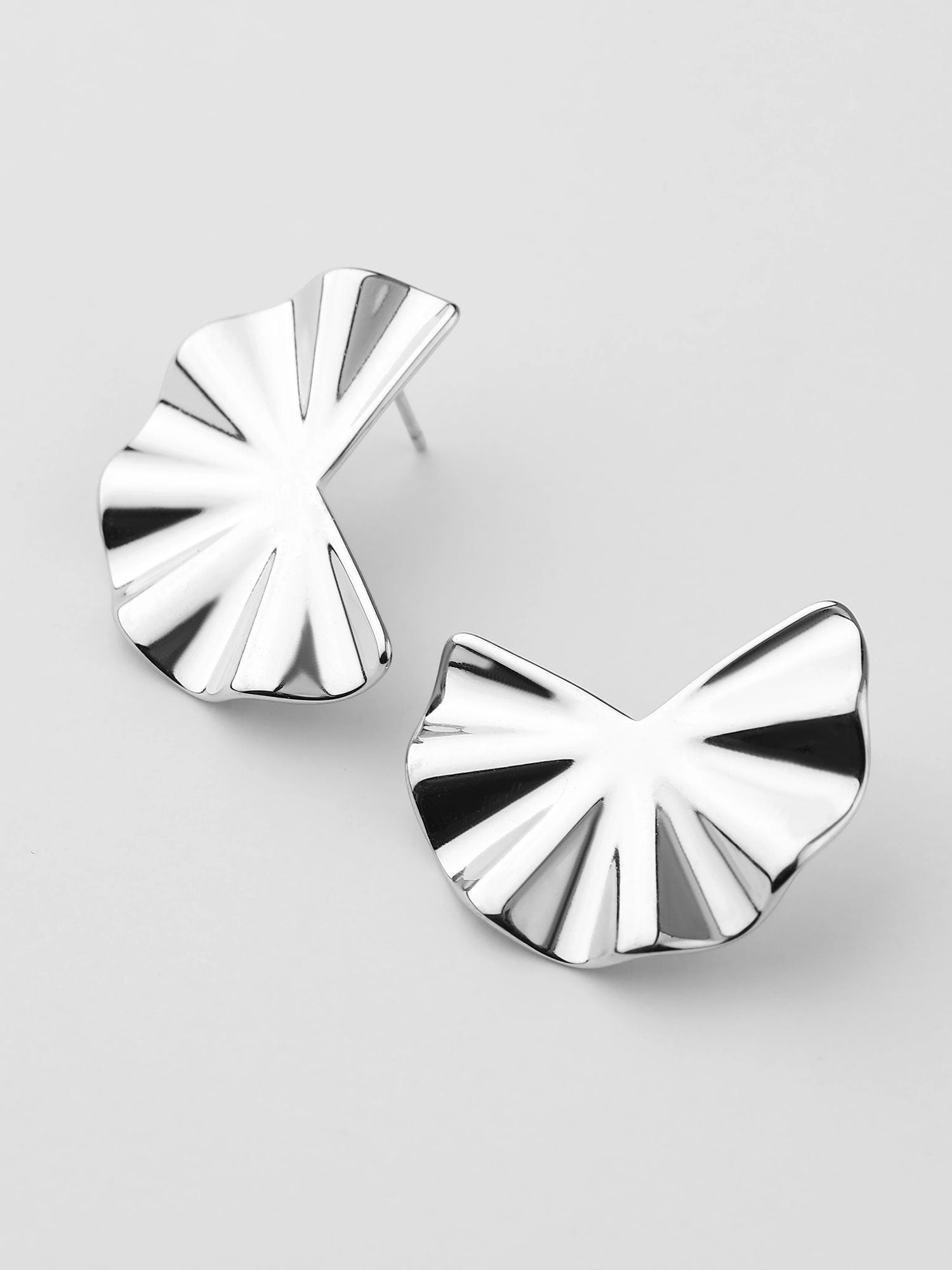 Pendientes abanico Aila plateados
