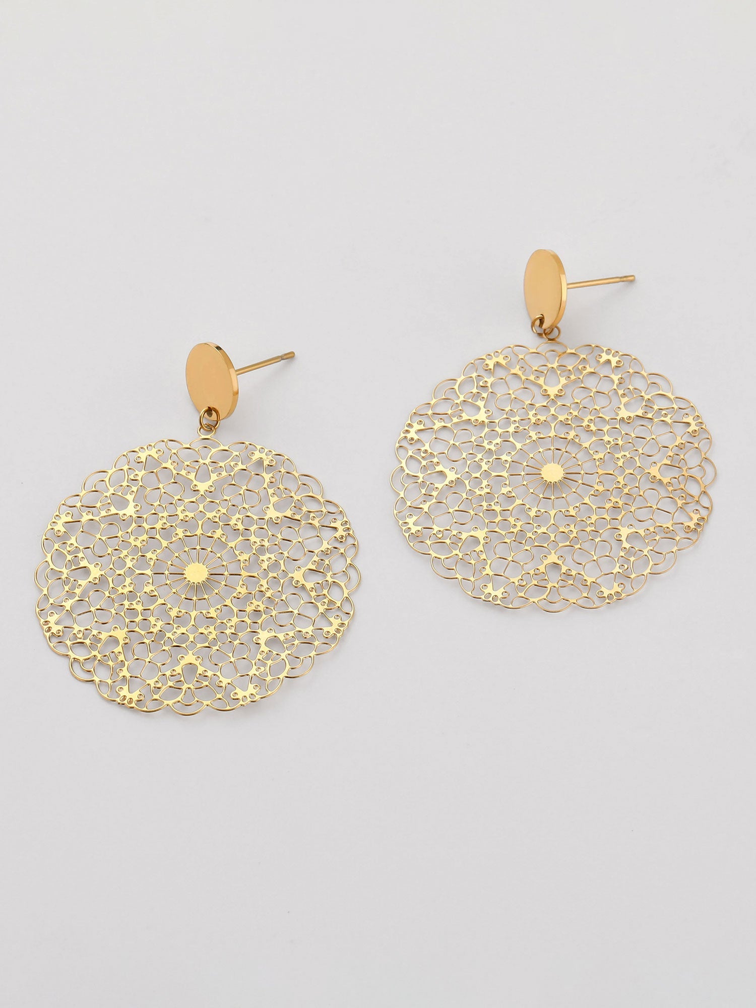 Pendientes Caira grandes círculo dorados