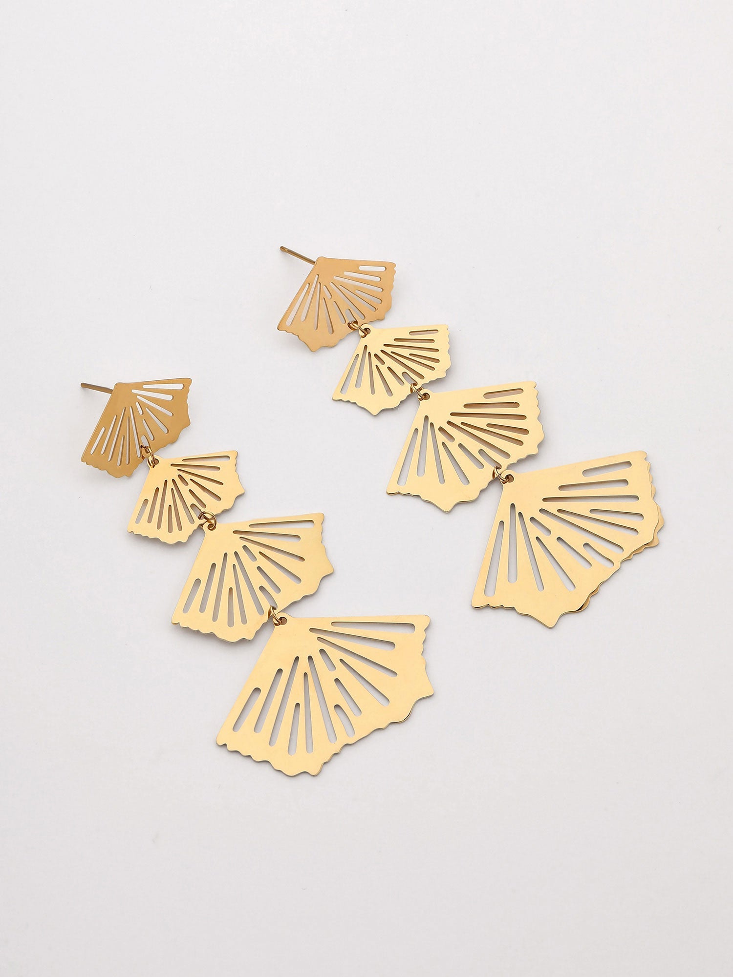 Pendientes Hojas Ysela Dorado Colgante
