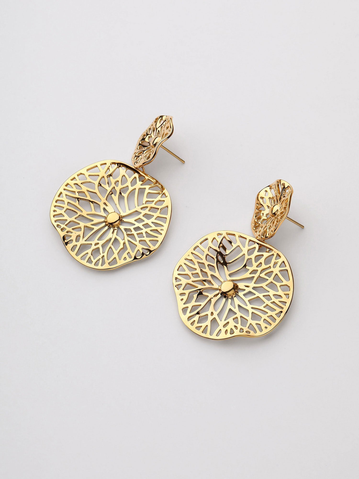 Pendientes Colgante Velia Dorado Minimal