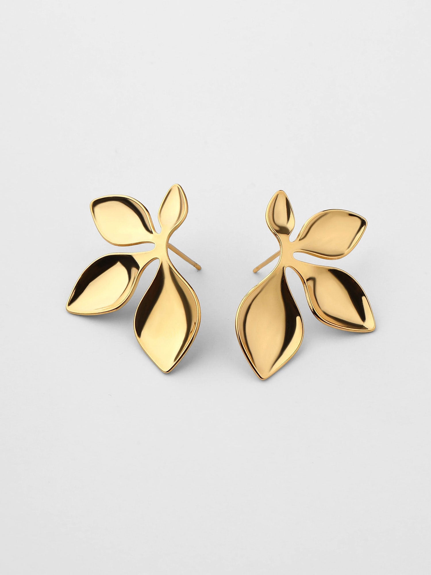 Pendientes forma de hojas Elarae dorados