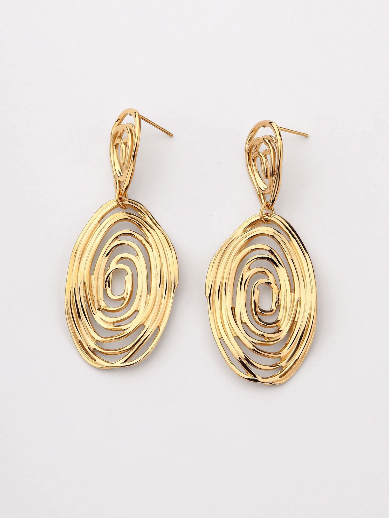 Pendientes Colgante Minimal Vaela Dorado
