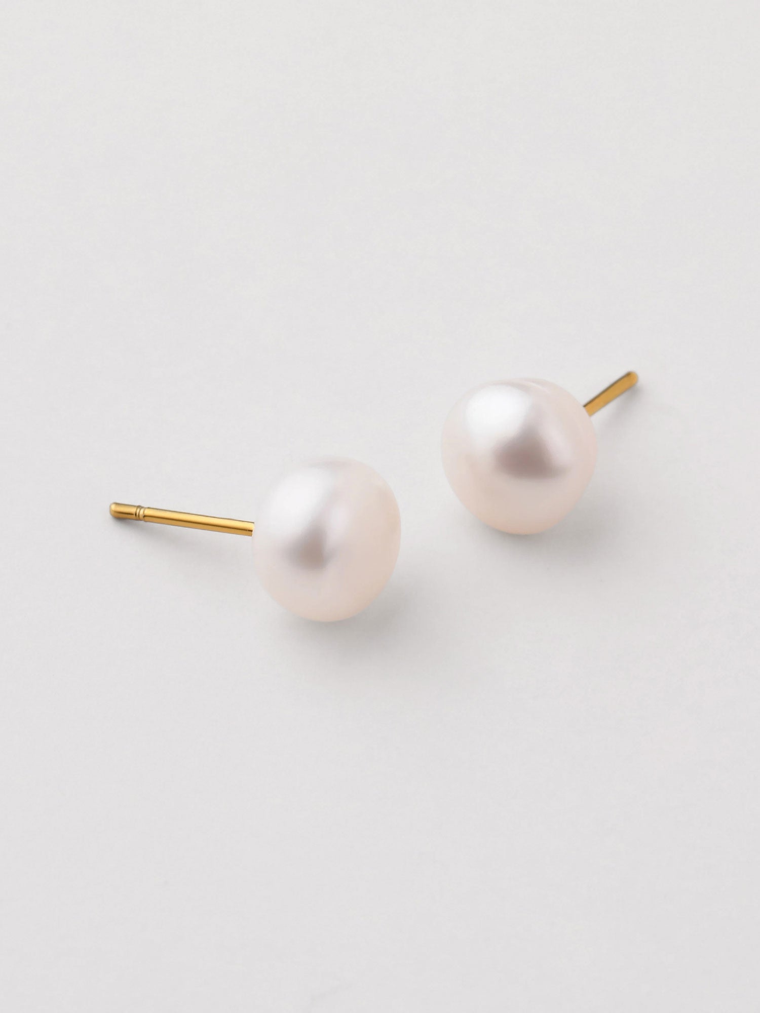 Pendientes de perla Naya dorados 6mm