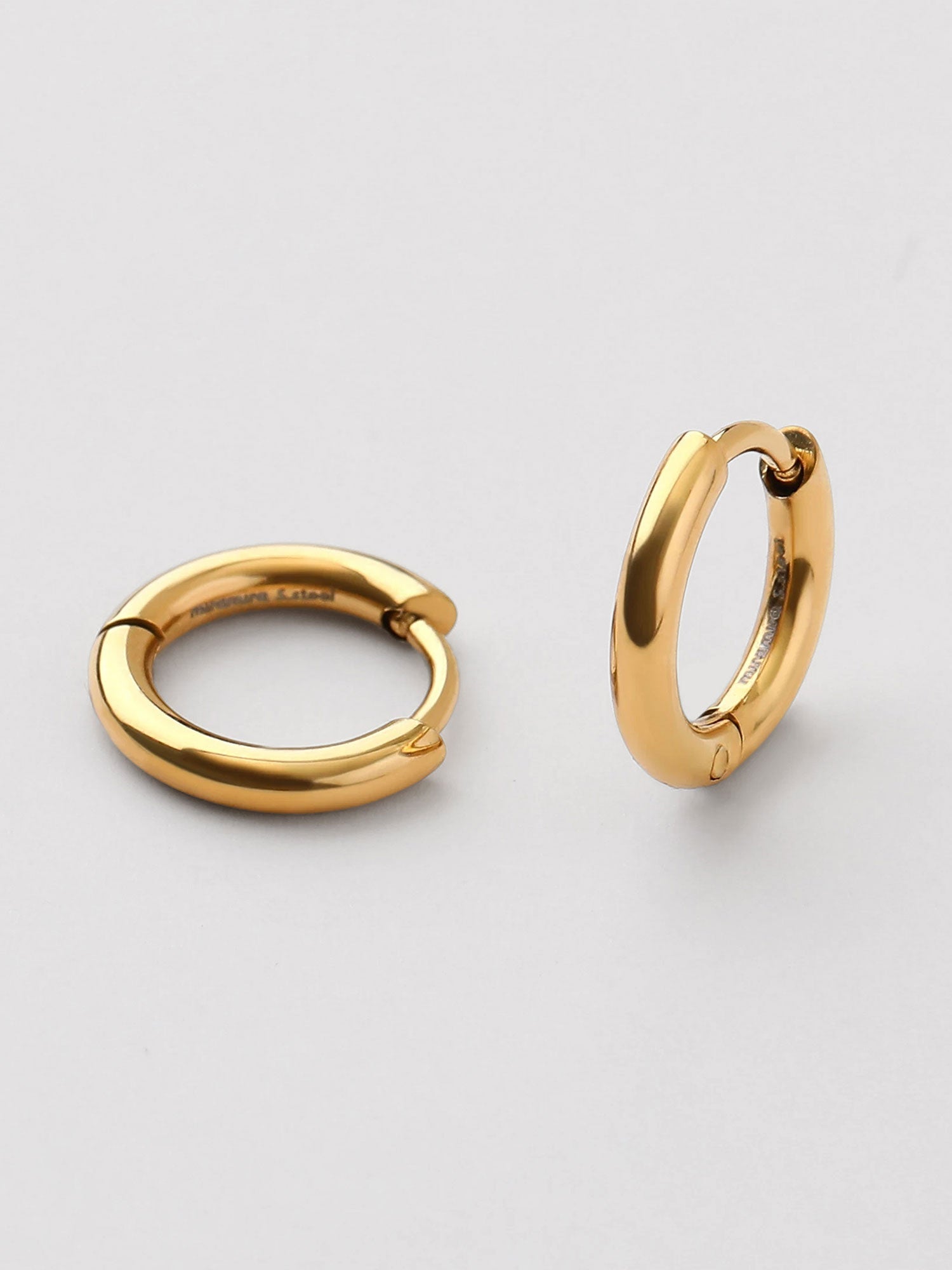 Pendientes aro Alma grueso dorados 8mm