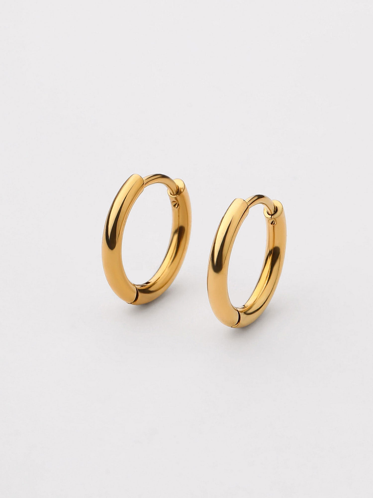 Pendientes aro Alma grueso dorados 10mm