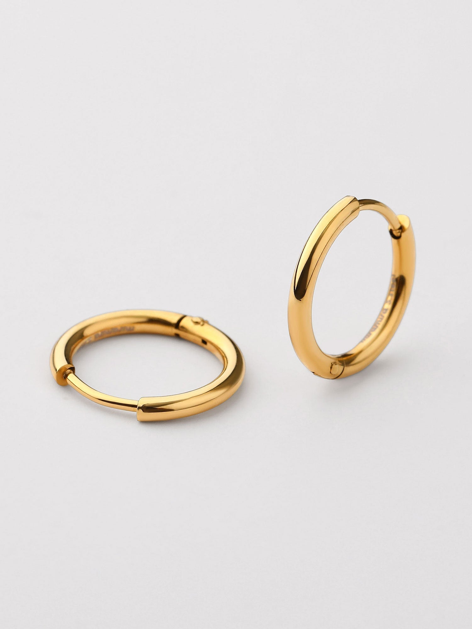 Pendientes aro Alma grueso dorados 12mm