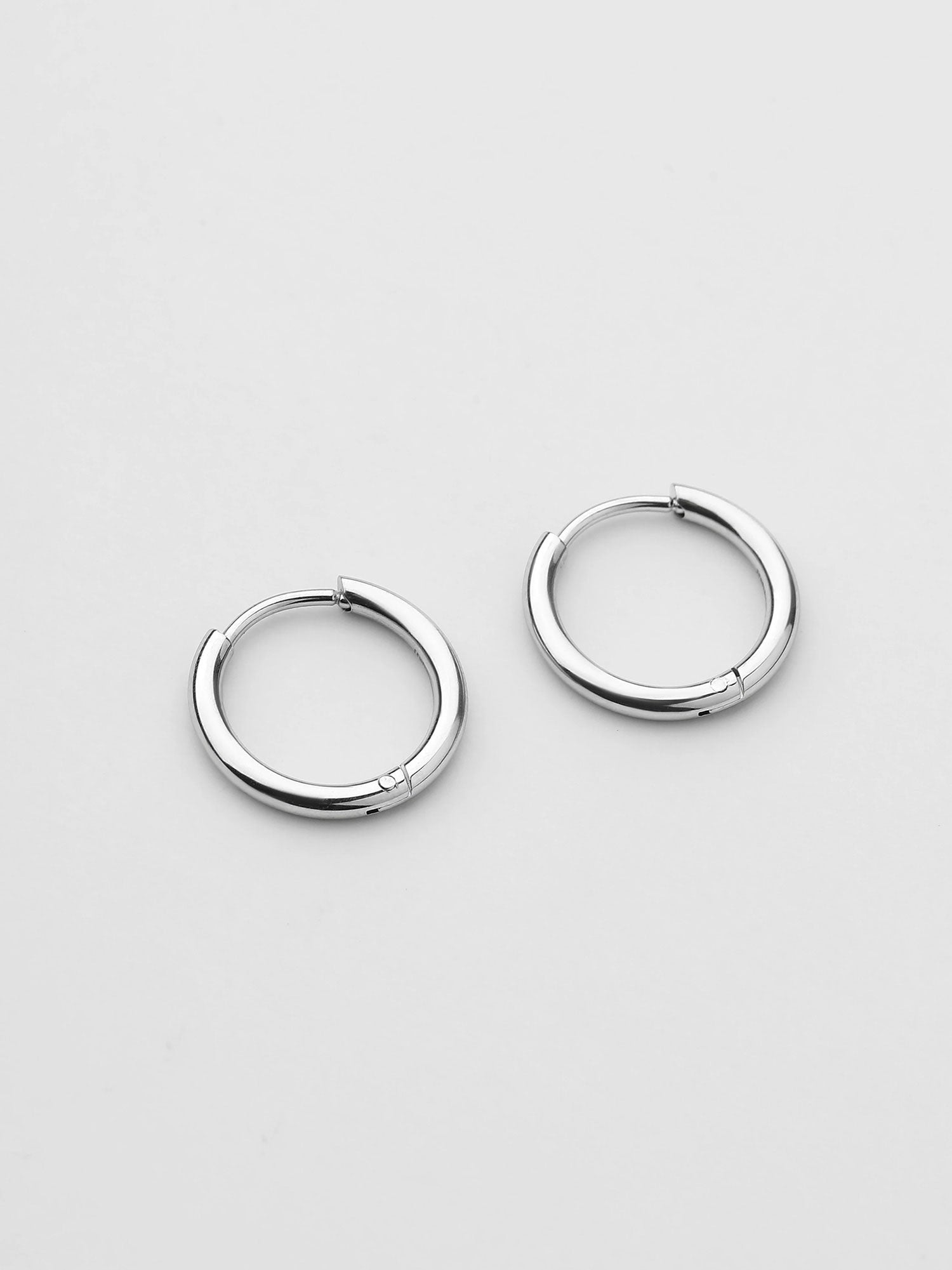 Pendientes aro Alma grueso plateados 12mm