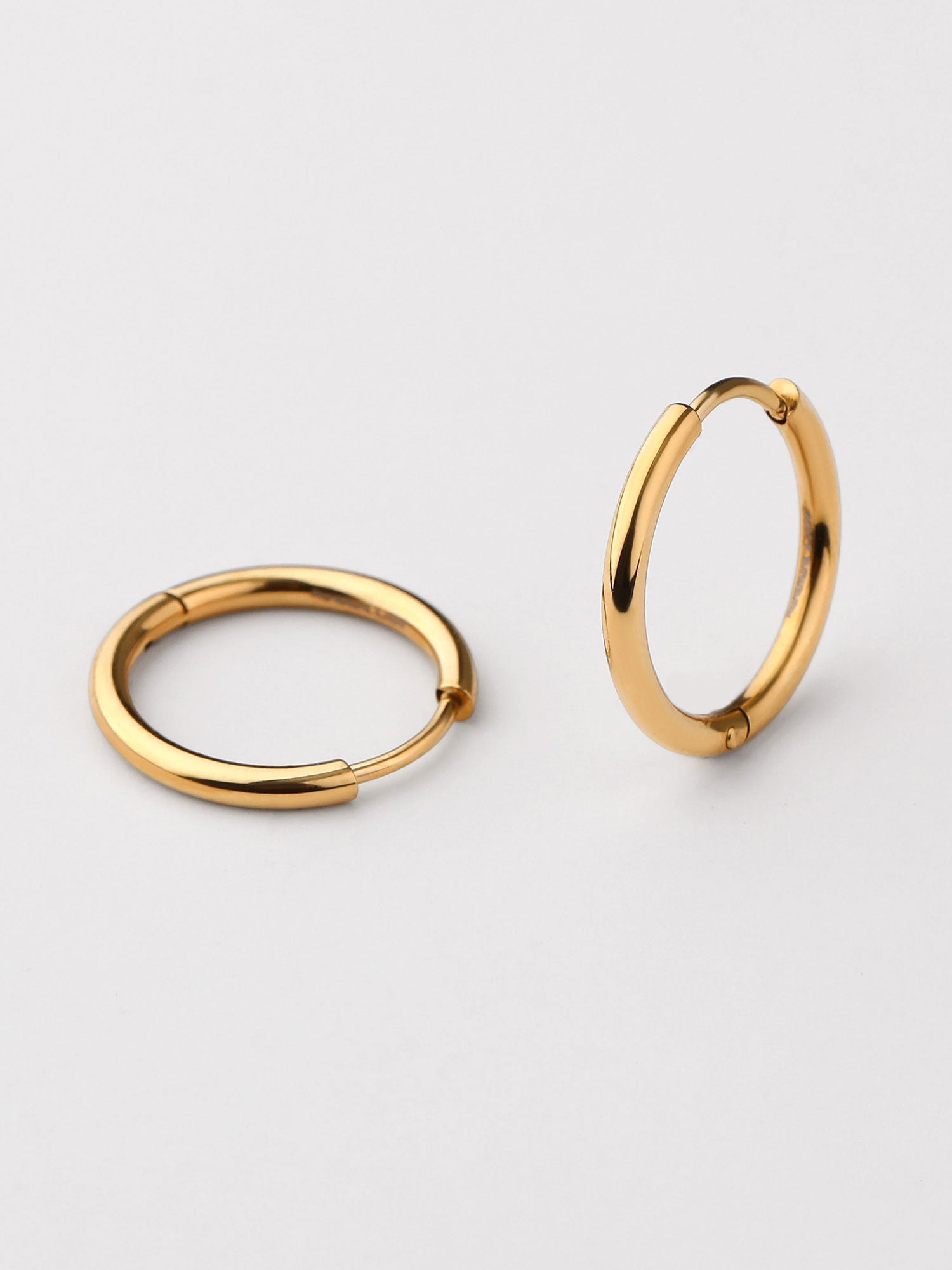 Pendientes aro Alma grueso dorados 14mm