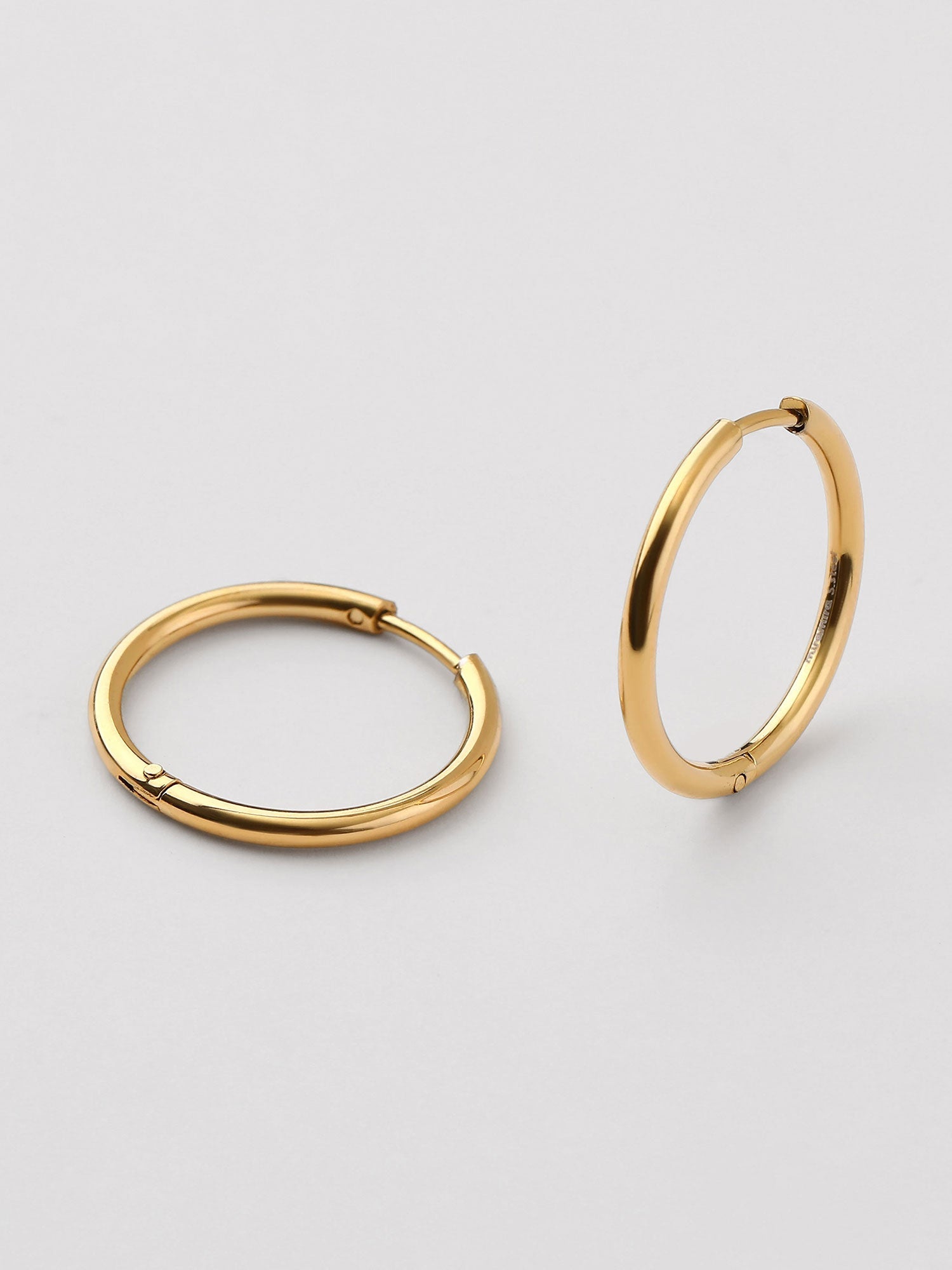 Pendientes aro Alma grueso dorados 18mm