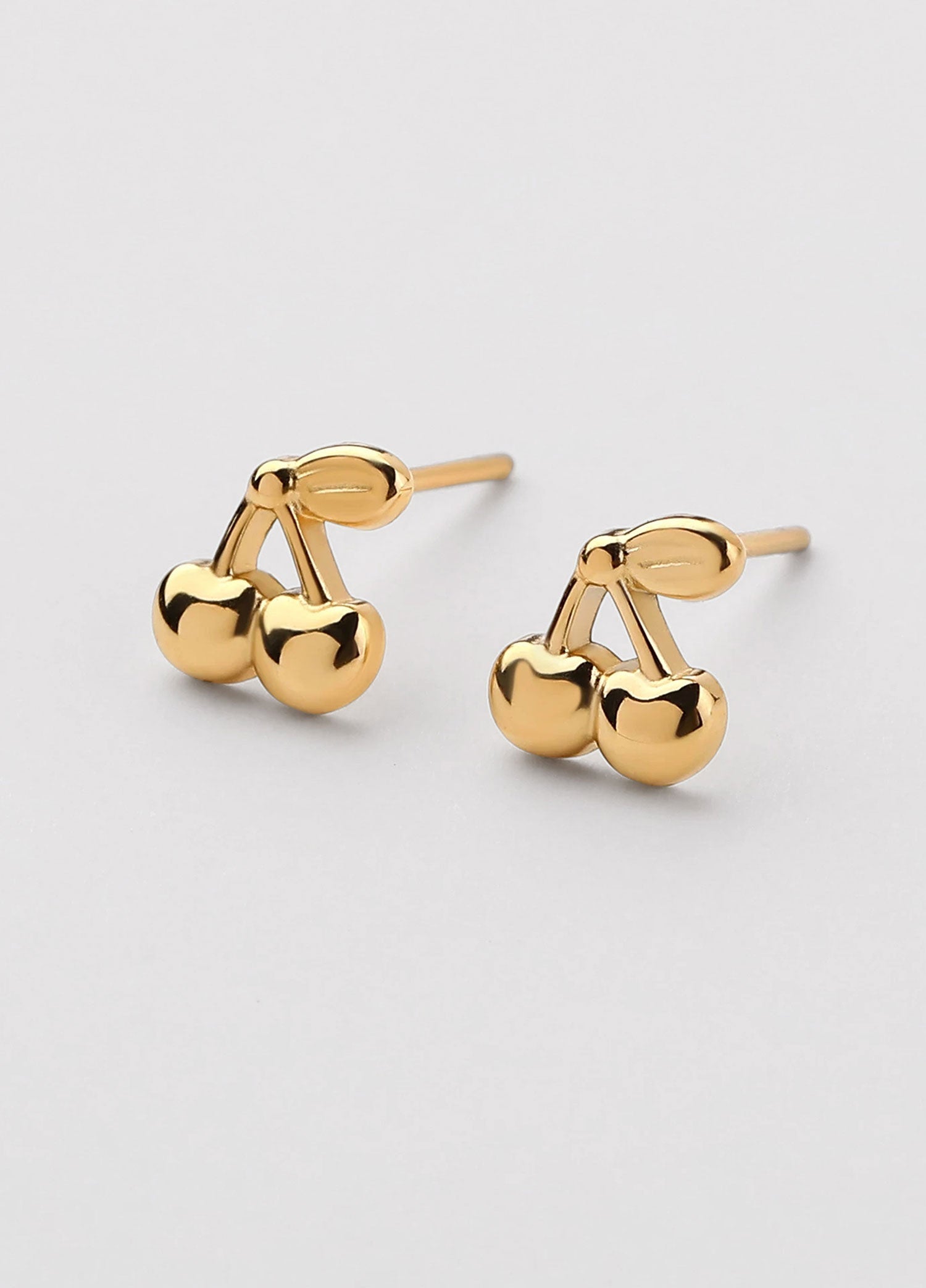 Pendientes cereza mini Opal dorados