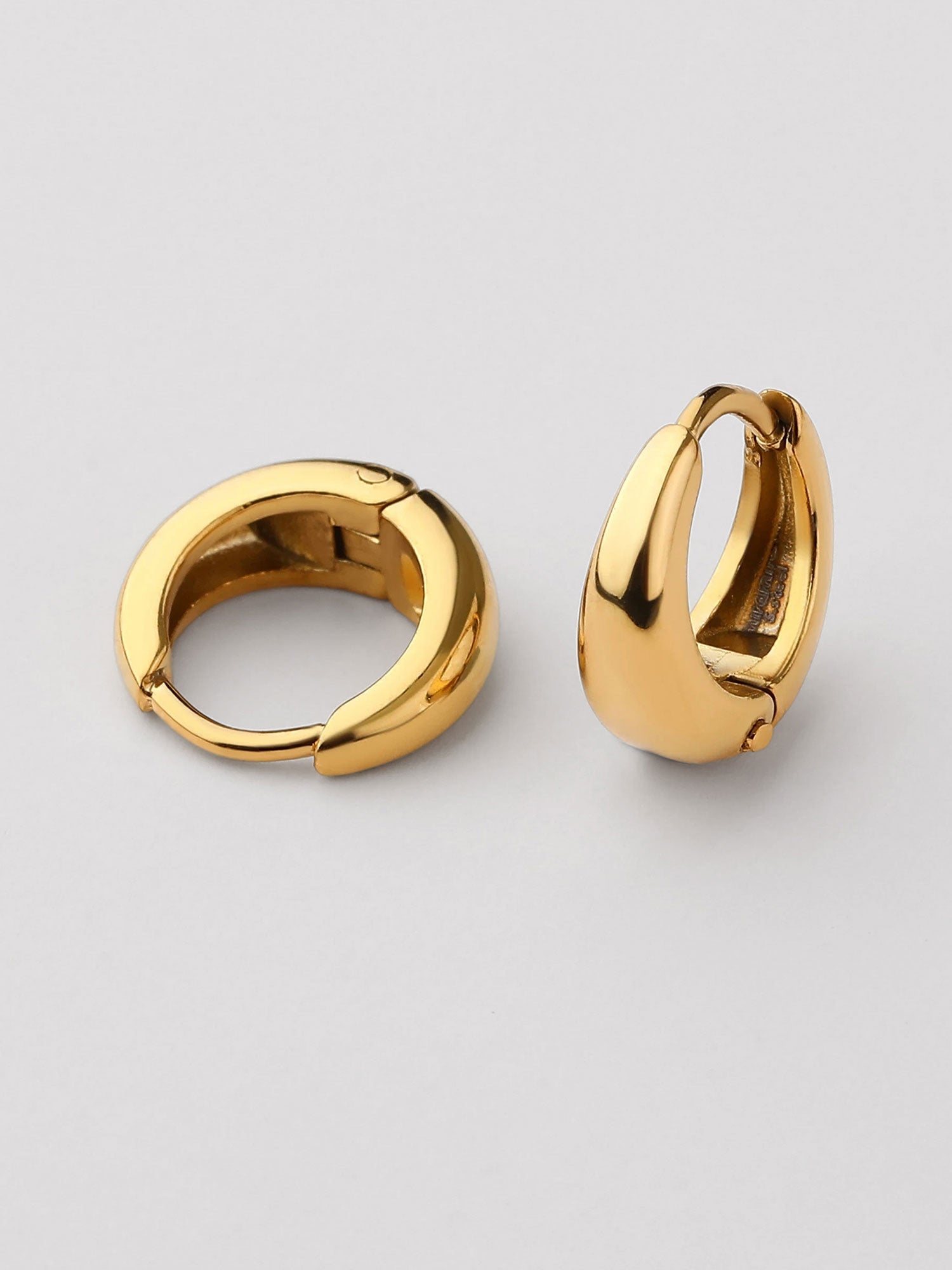 Pendientes de aro Kaia grueso dorados L 19mm