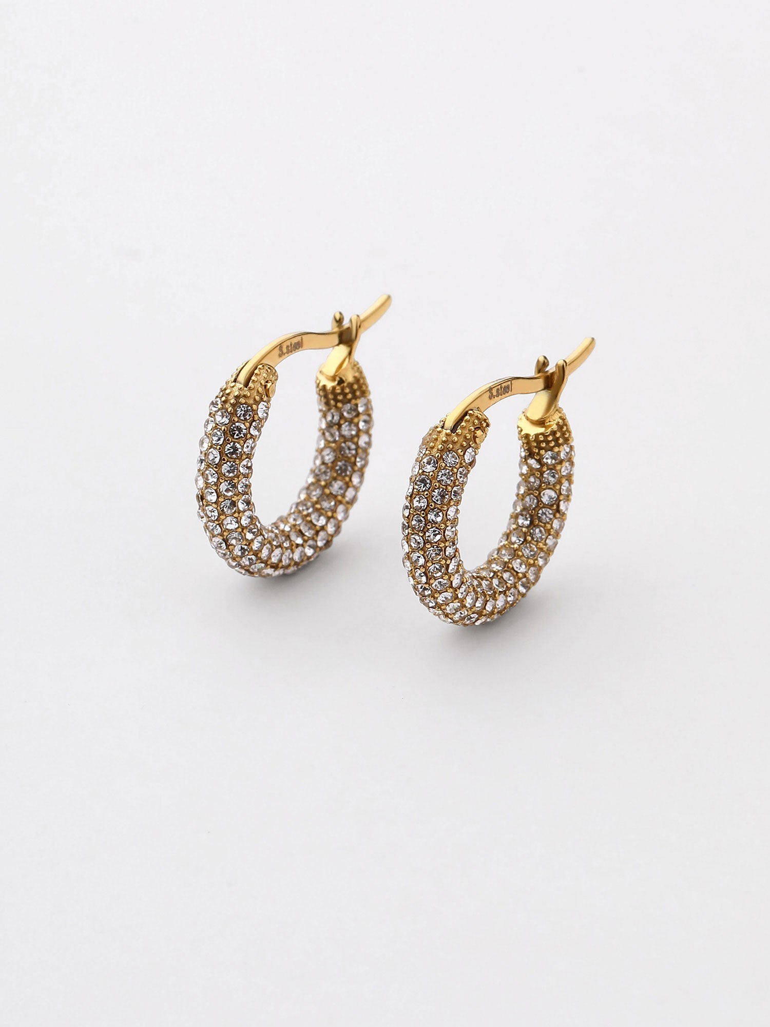 Pendientes Reina Aro Dorado Zirconias
