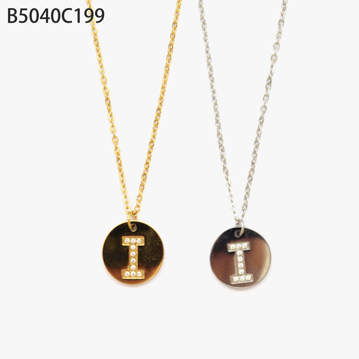 Collar Zirconias Letra I