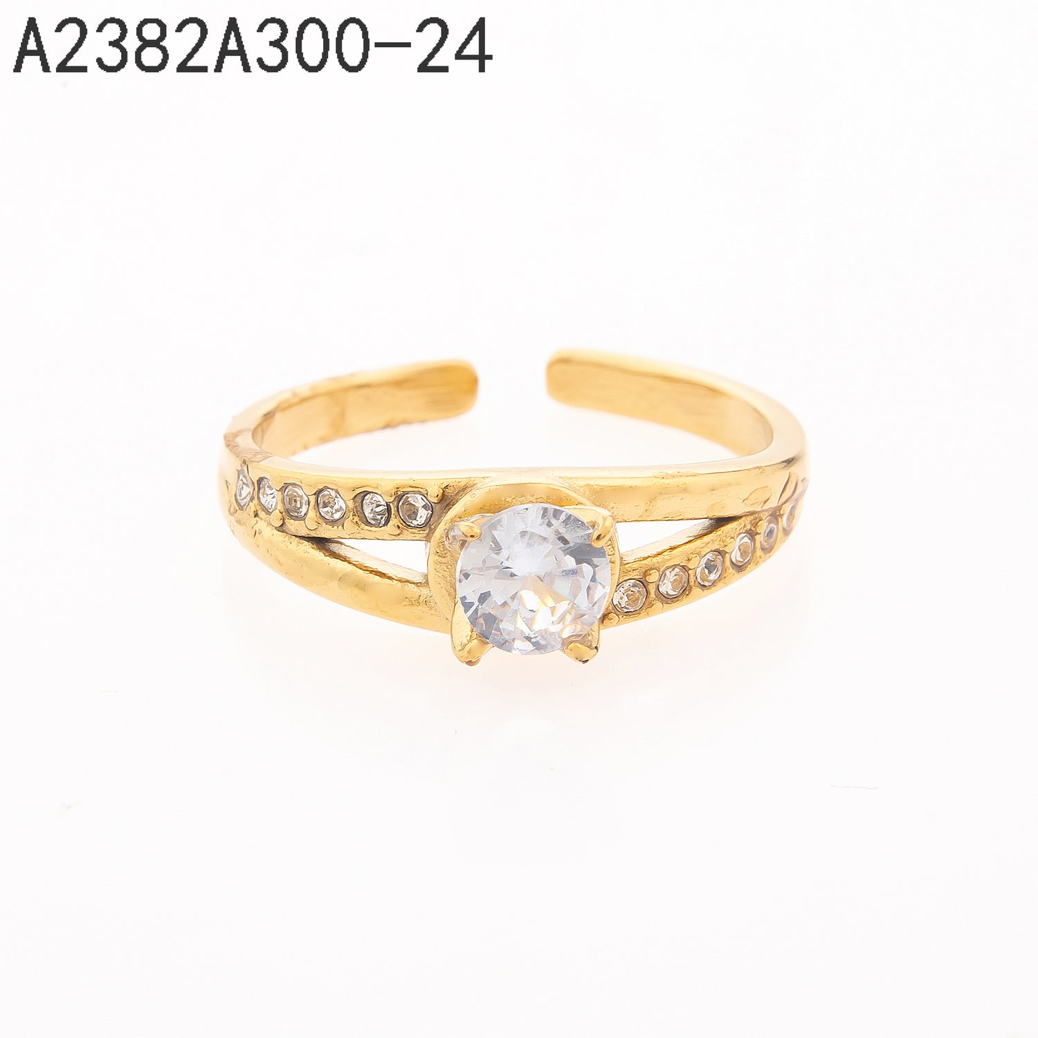 Anillo Abierto Con Zirconia
