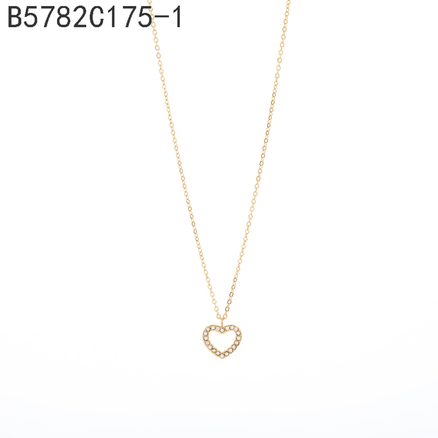 Collar Colgante Corazón Con Zirconias