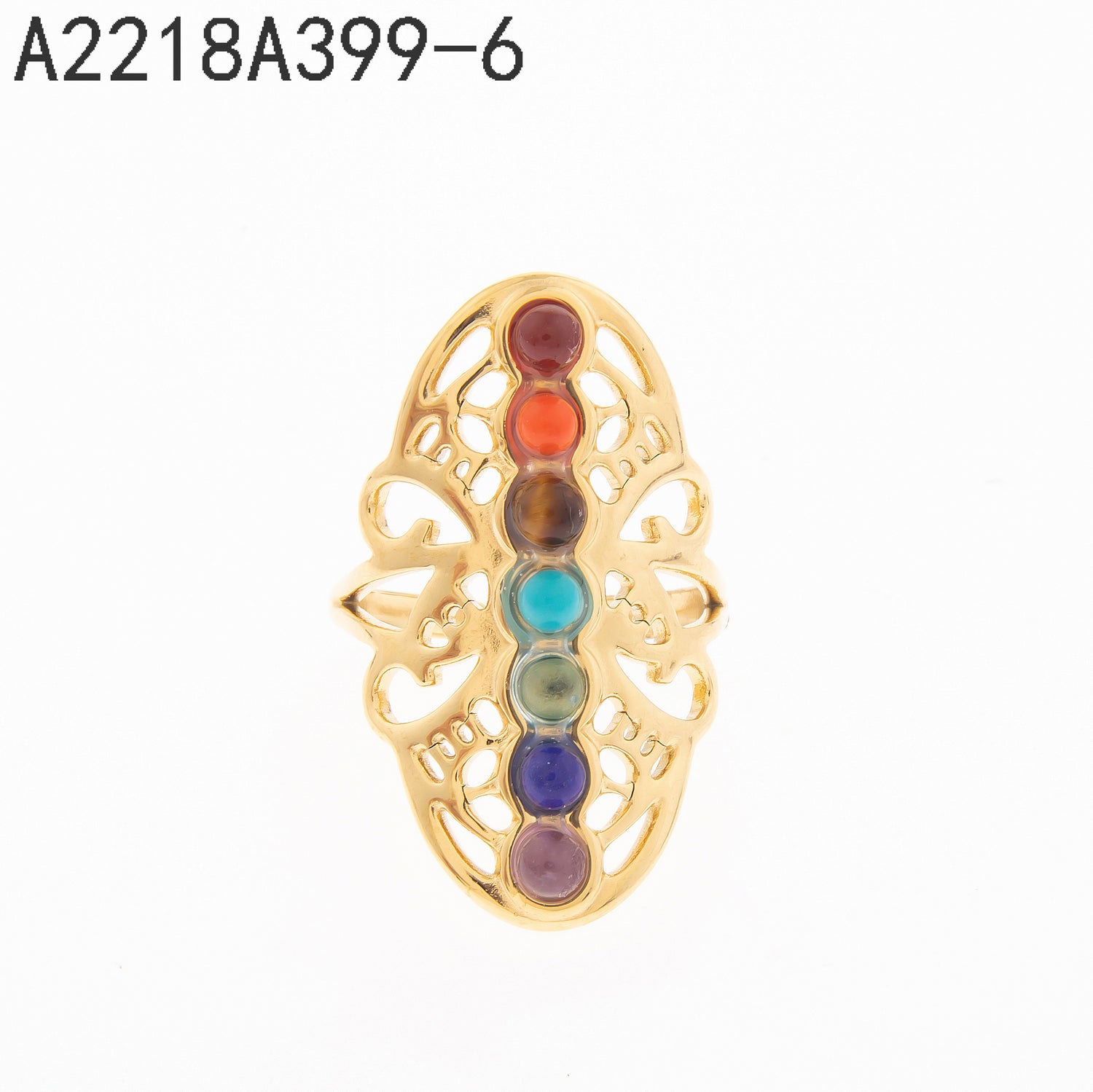 Anillo Ancho Con Piedras